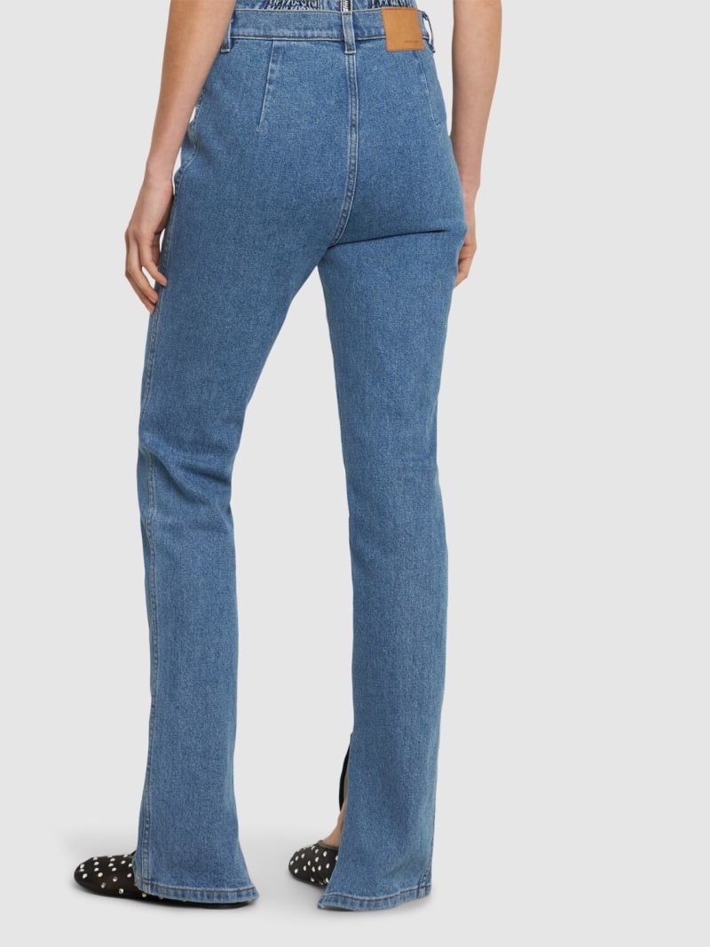 Denim high rise skinny jeans - 3