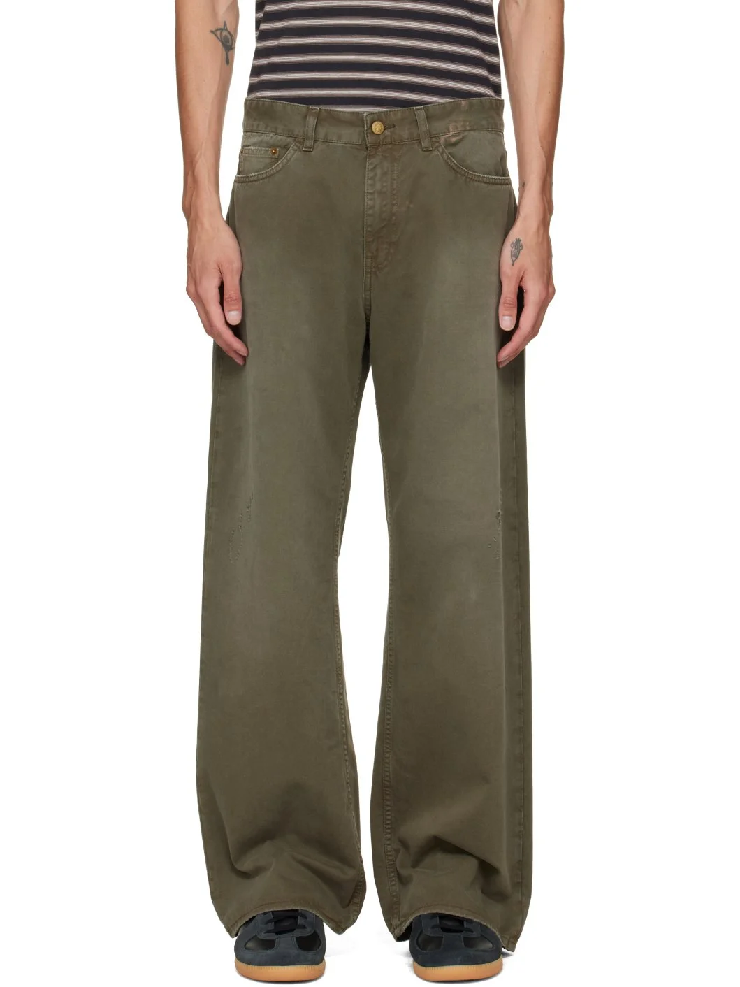 Khaki Chino Trousers - 1