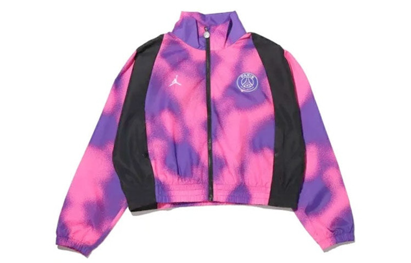 Jordan (WMNS) Air Jordan x PSG Warm Up Jacket 'Purple' CZ7504-510 outlook