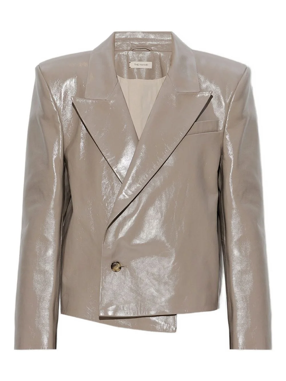 asymmetric leather jacket - 1