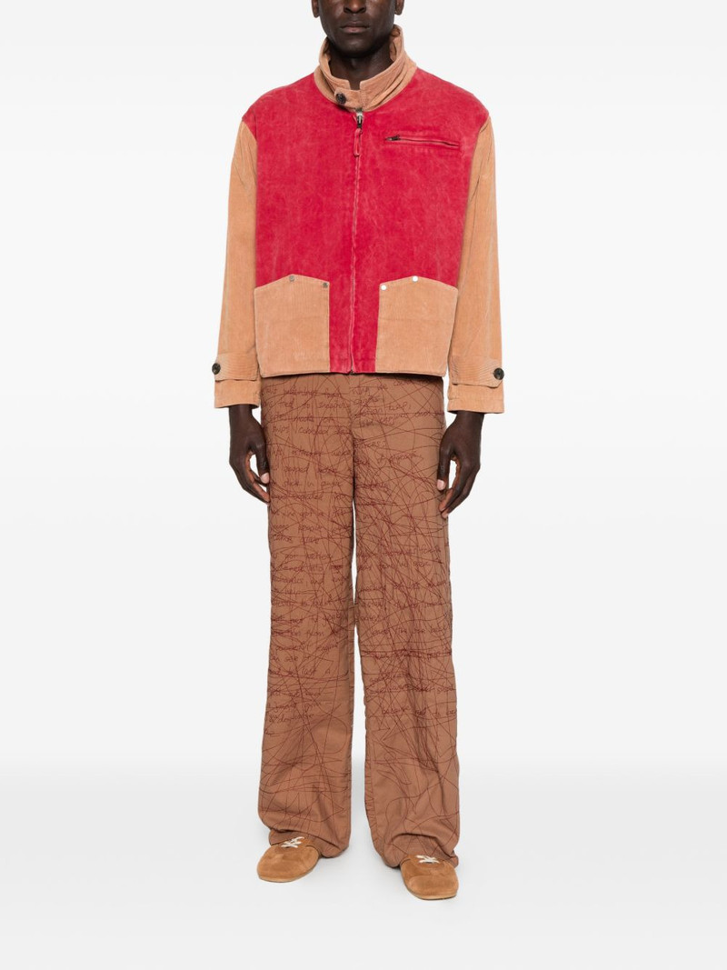 KidSuper embroidered scribble-pattern trousers outlook