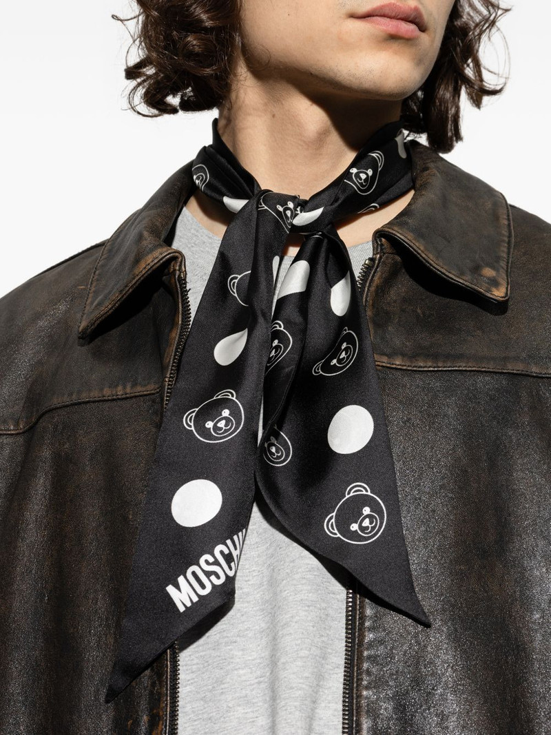 bear polka-dot silk scarf 4