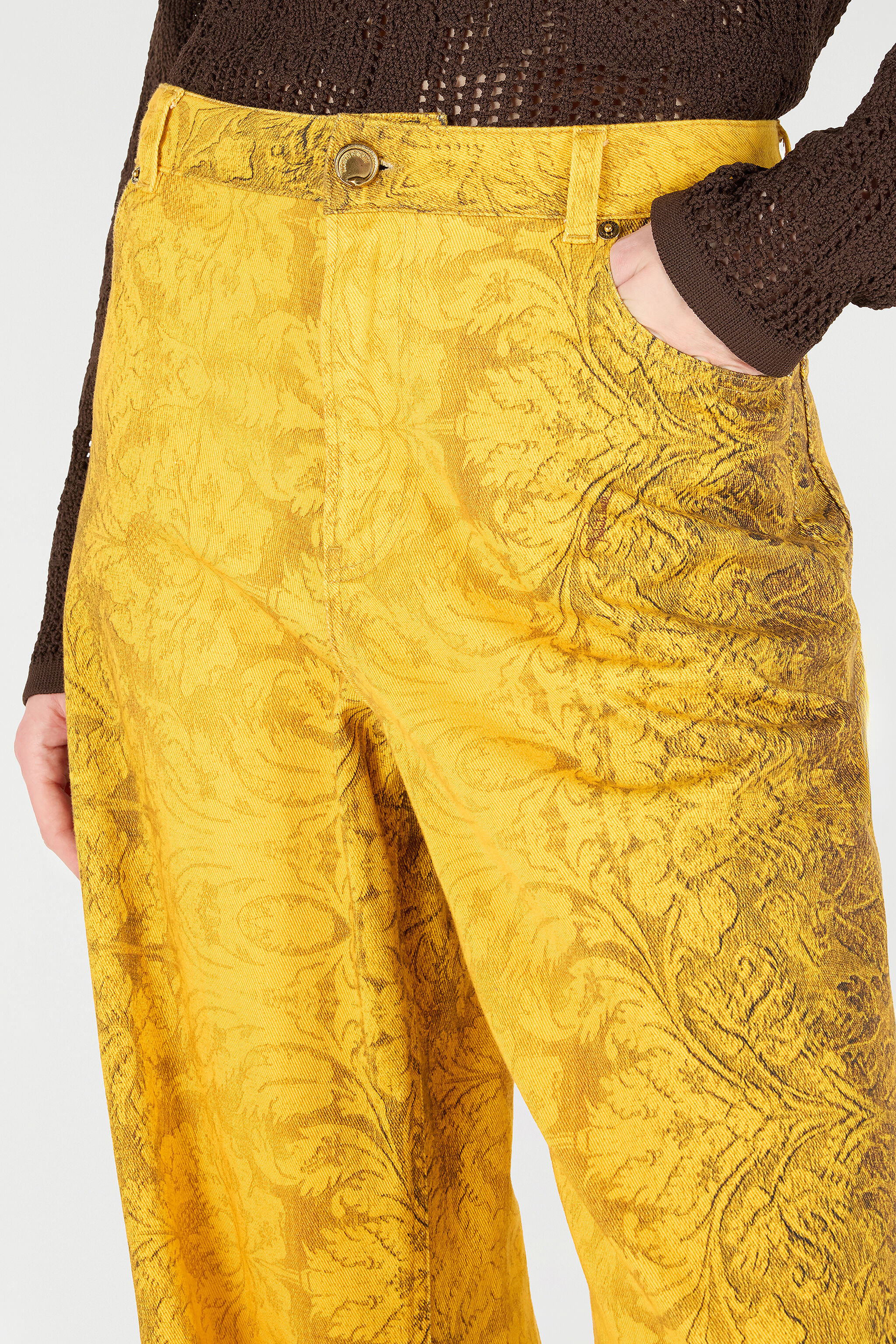 Pants With Broccato Print - 6