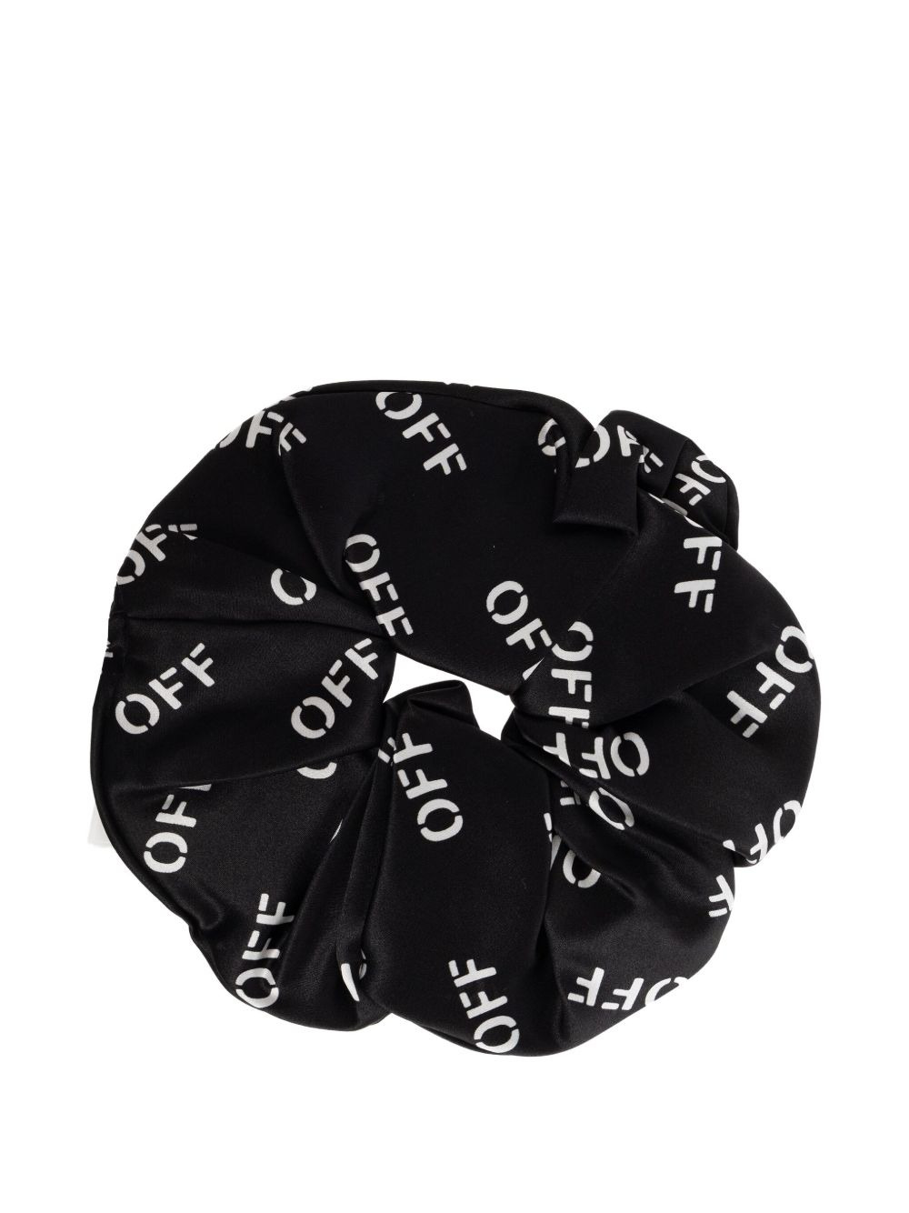 logo-print silk scrunchie - 2