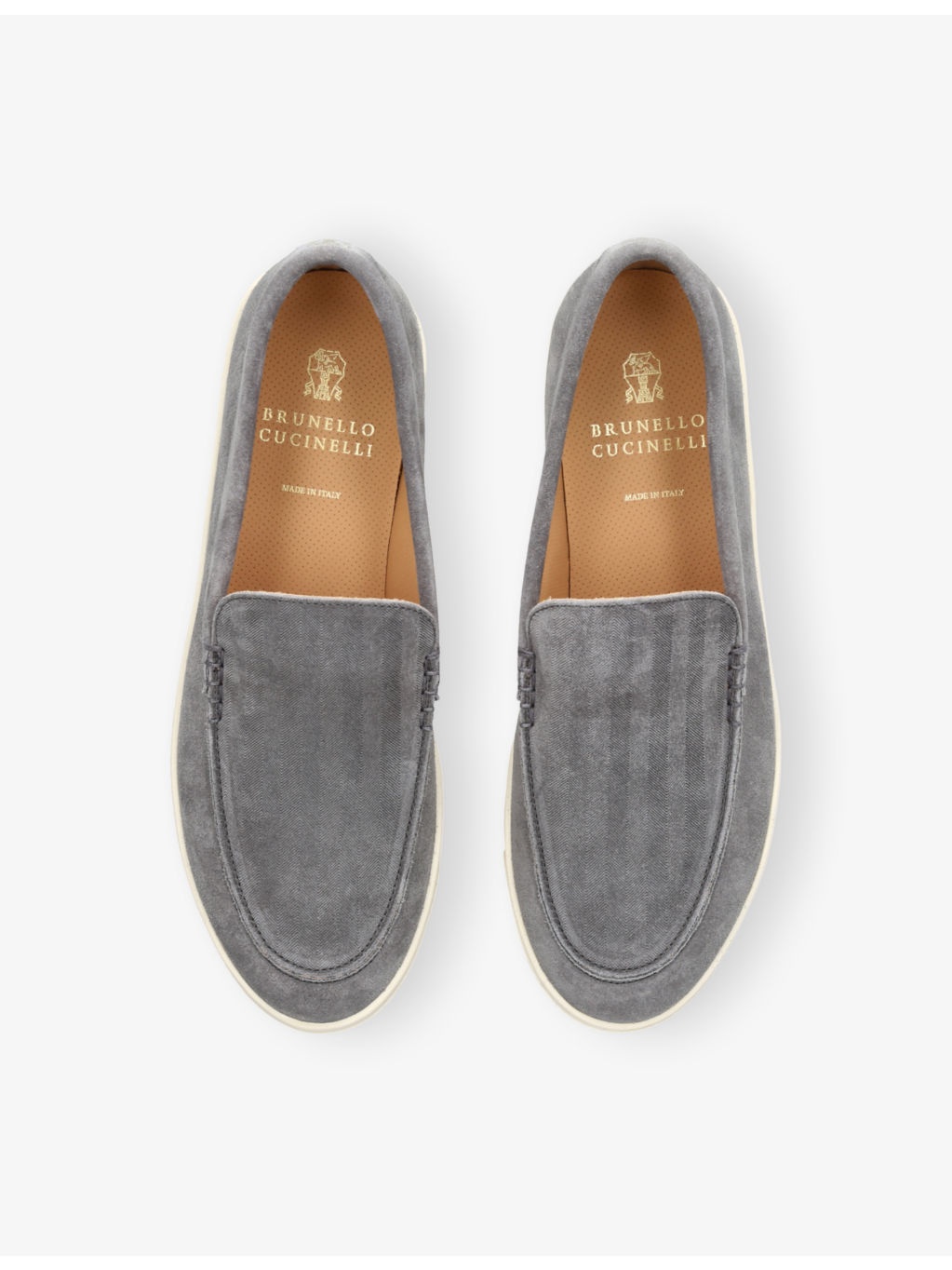 Chevron Slip-On Suede Loafers - 2