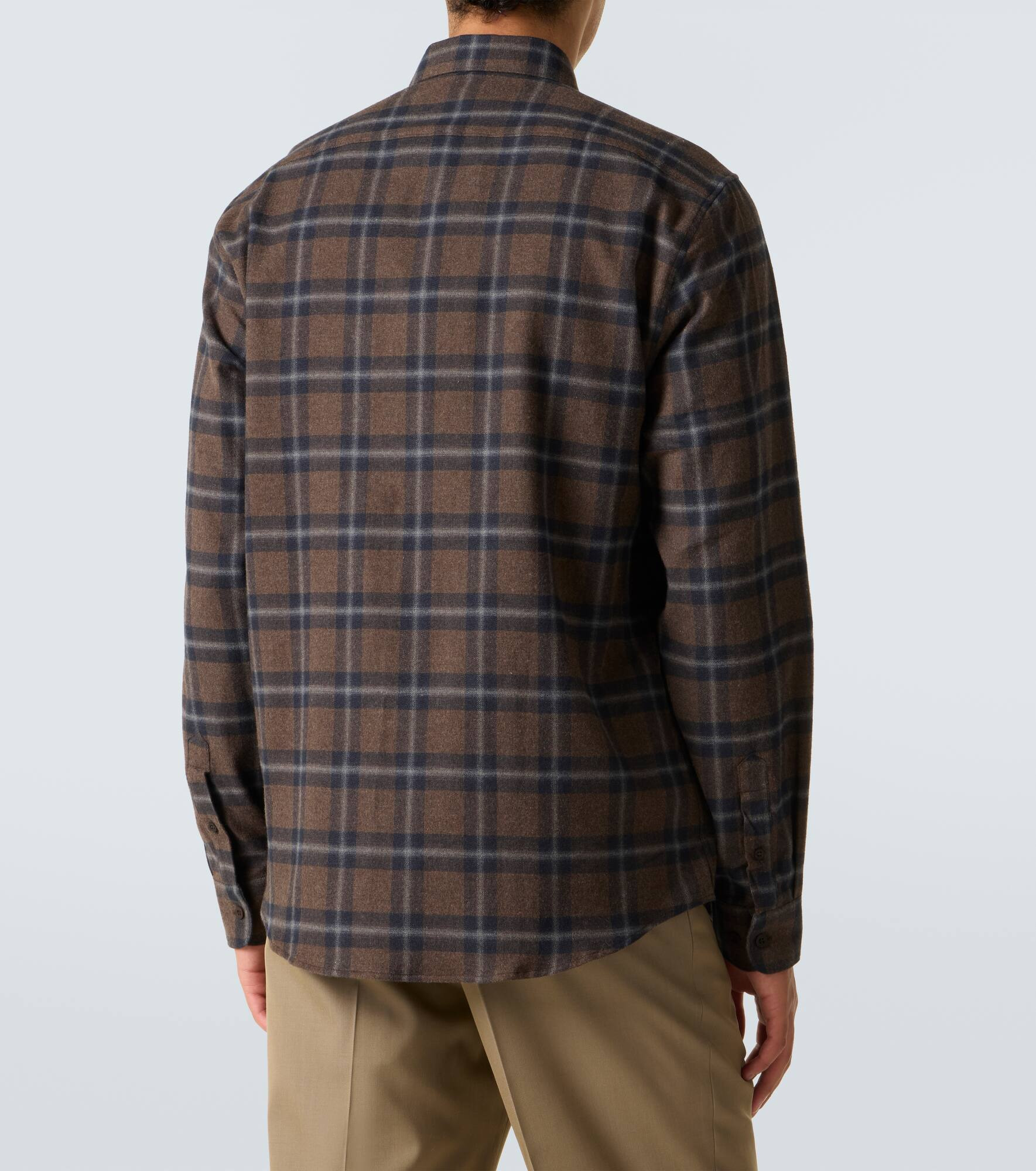 Checked cotton flannel shirt - 4