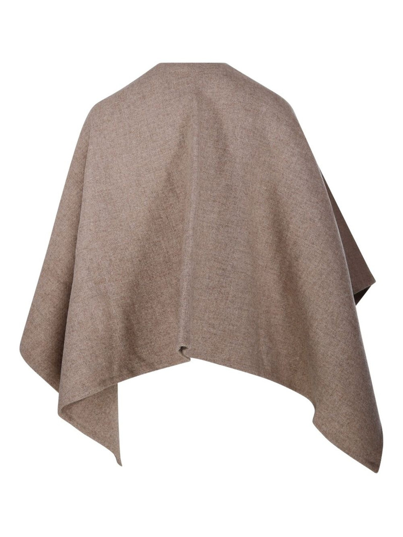Max Mara logo-patch asymmetric cape outlook