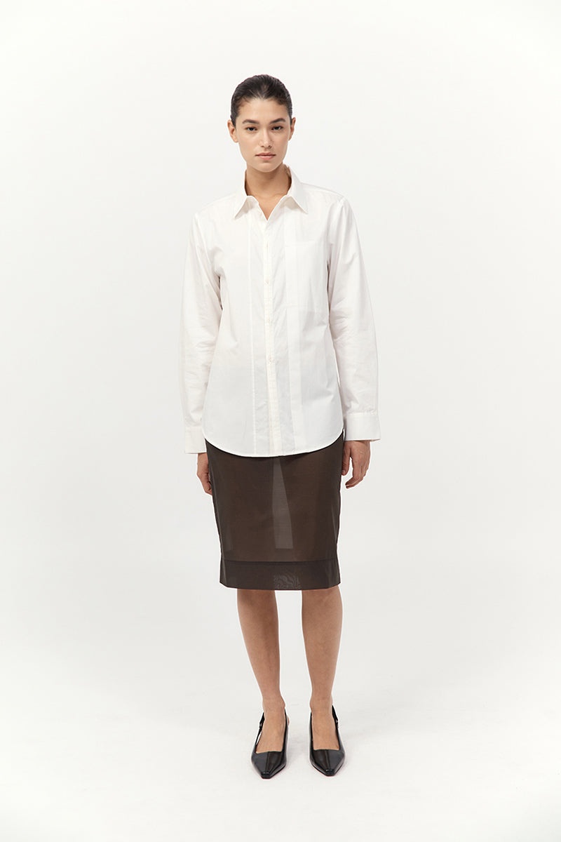 Tie Back Shirt - Off White - 4