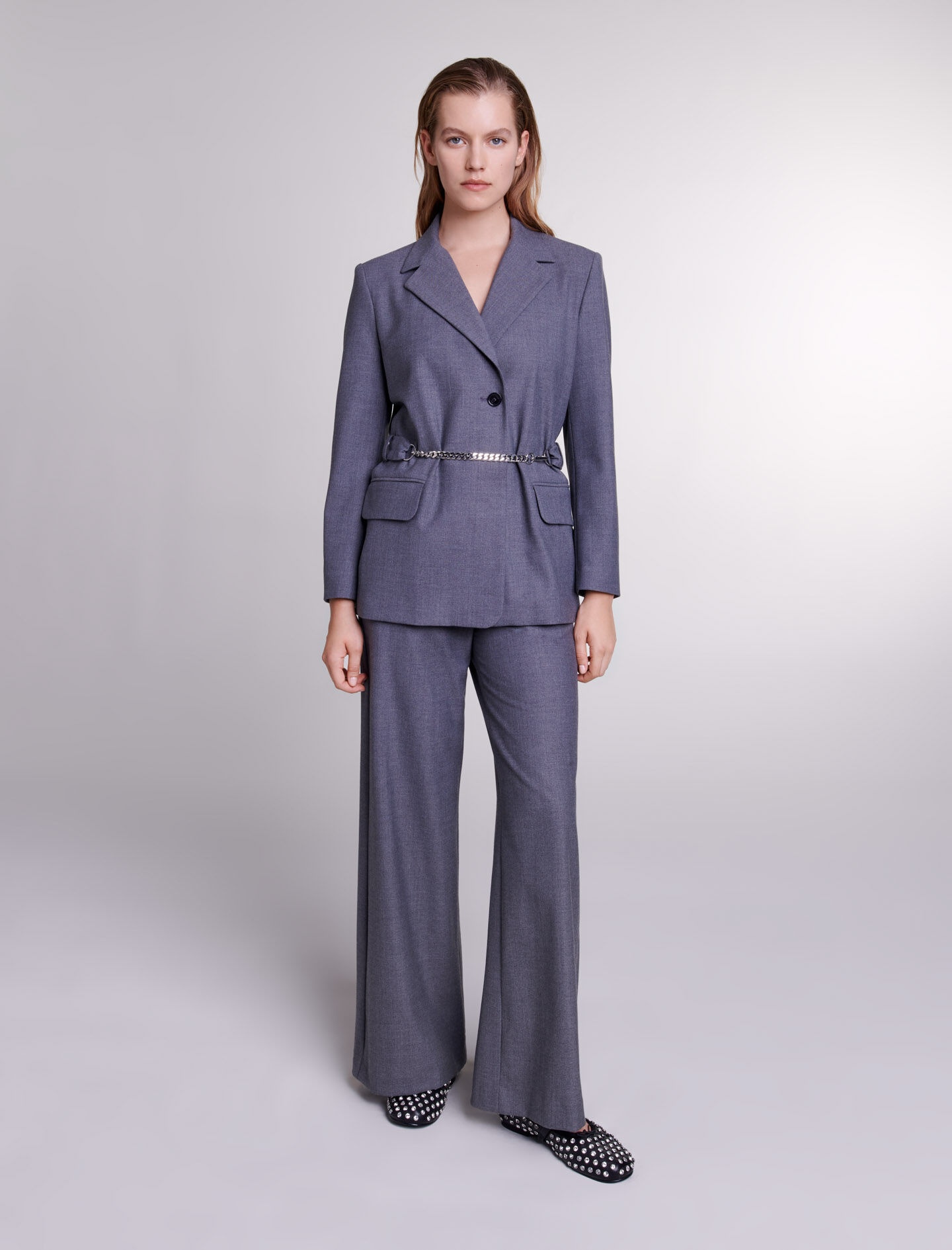 Suit jacket with chain belt - 2