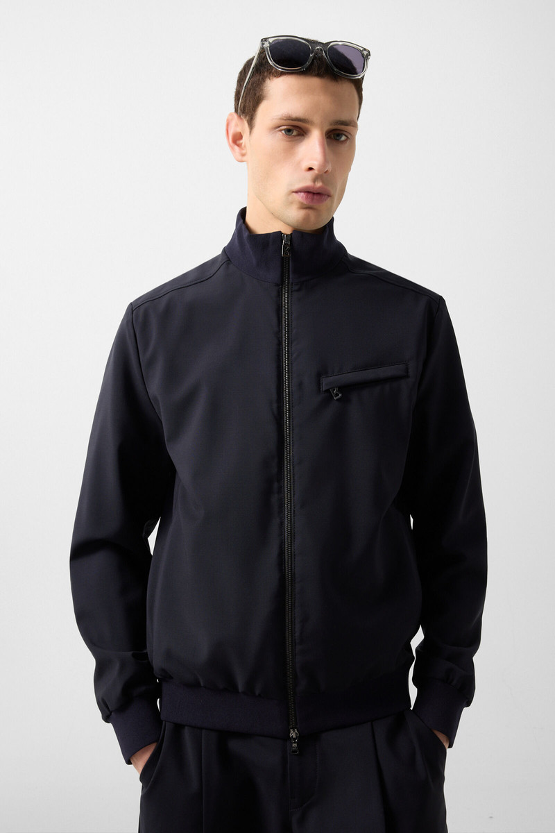 Virgin wool jacket Milan in Dark blue 2