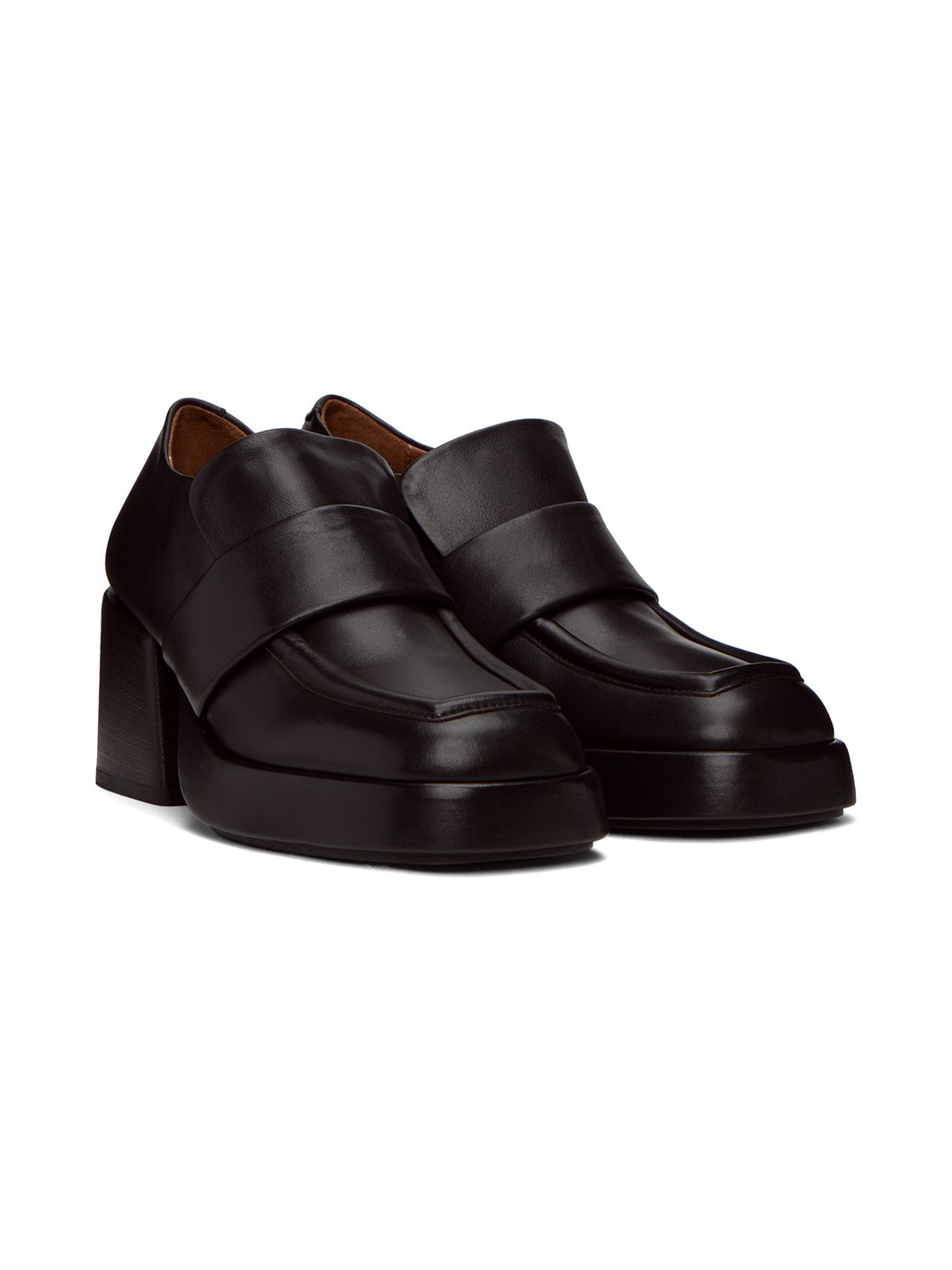 SSENSE Exclusive Black Plattino Mocassino Heels - 7