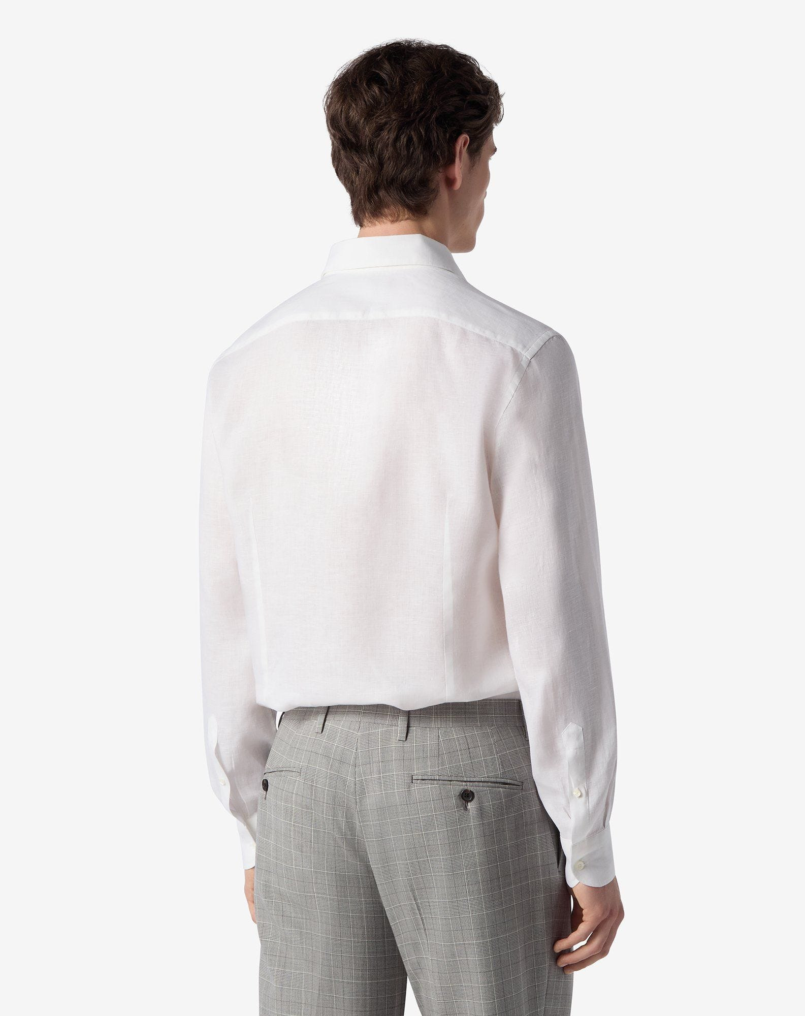 White chambray linen shirt - 4