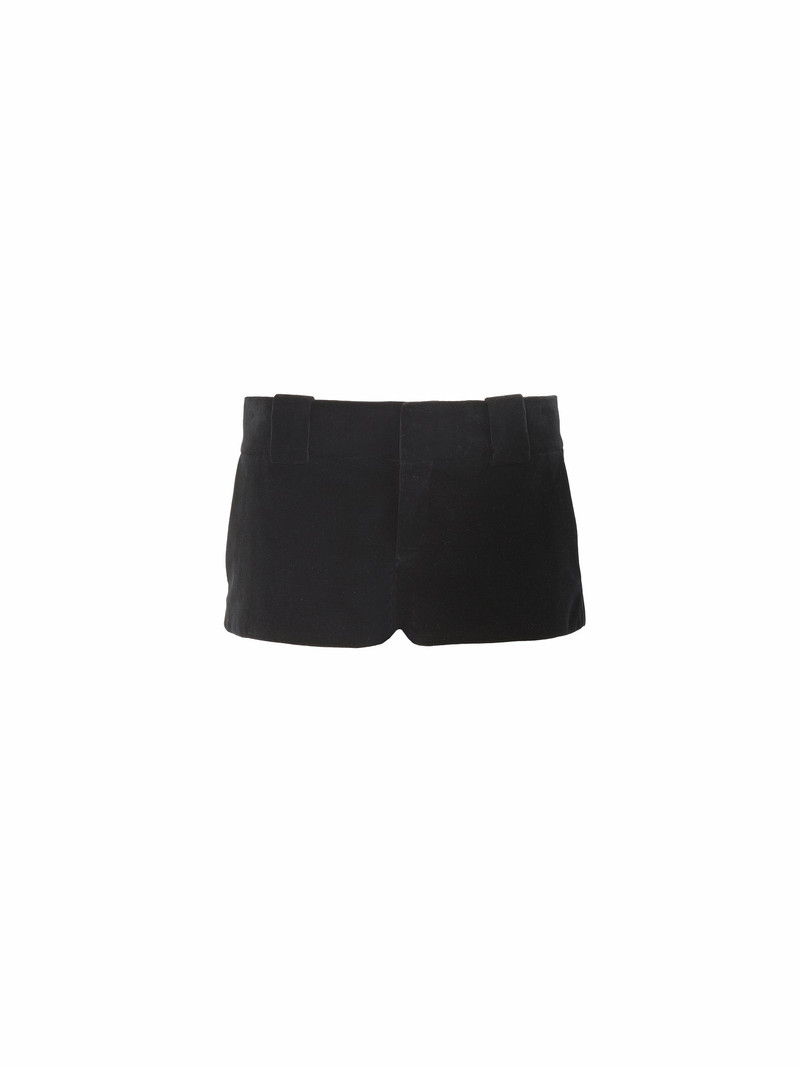 TAILORED MINI SHORTS IN VELVET - 1
