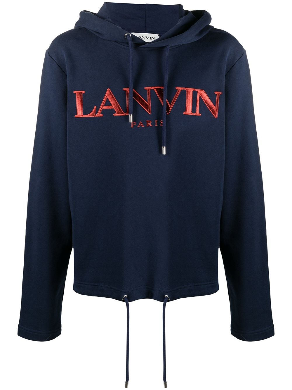 embroidered logo hoodie - 1