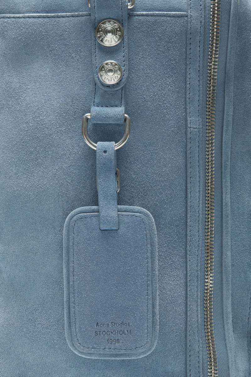 Camero Hotel Suede Shoulder Bag - Denim Blue 6