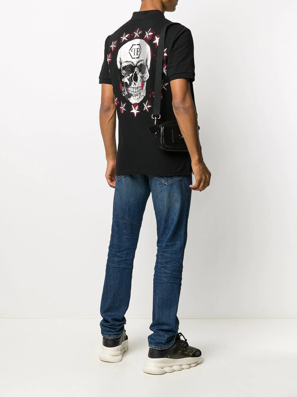 skull-print polo shirt - 2