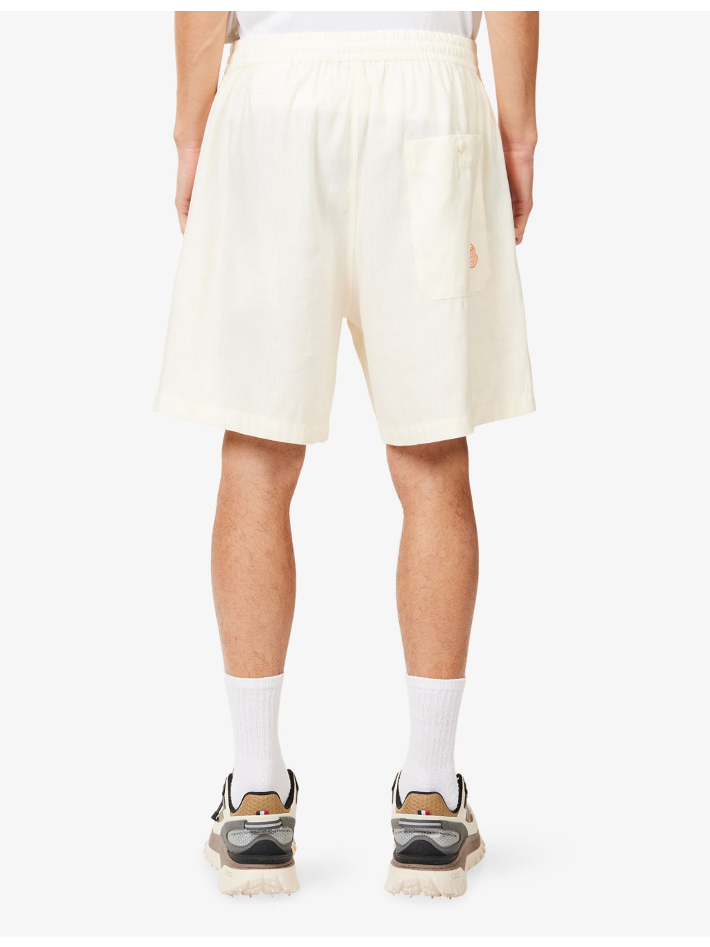 Moncler x Gilga Farm By Donald Glover Logo-Patch Relaxed-Fit Linen-Blend Shorts - 4