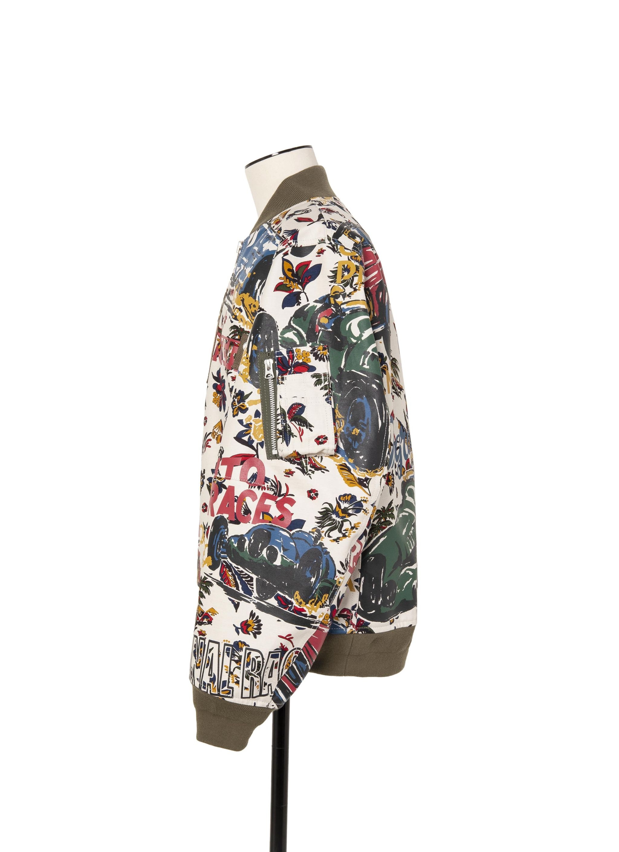 Car Race / Tropical Print Blouson - 2