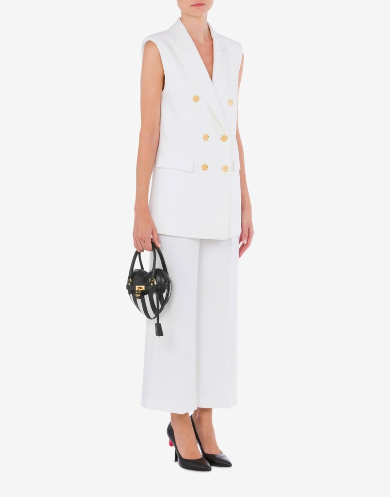 MOSCHINO HEARTBEAT STRIPED CALFSKIN BAG 6