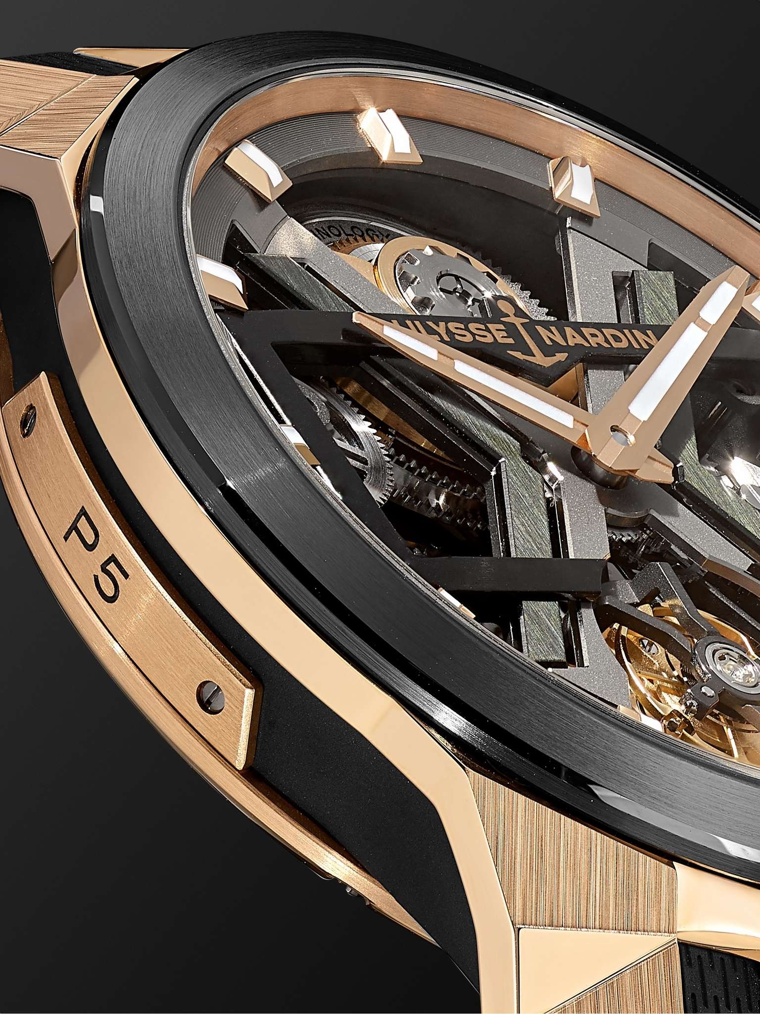 Blast Automatic Tourbillon Skeleton 45mm 18-Karat Rose Gold, Titanium and Rubber Watch, Ref. No. 172 - 6