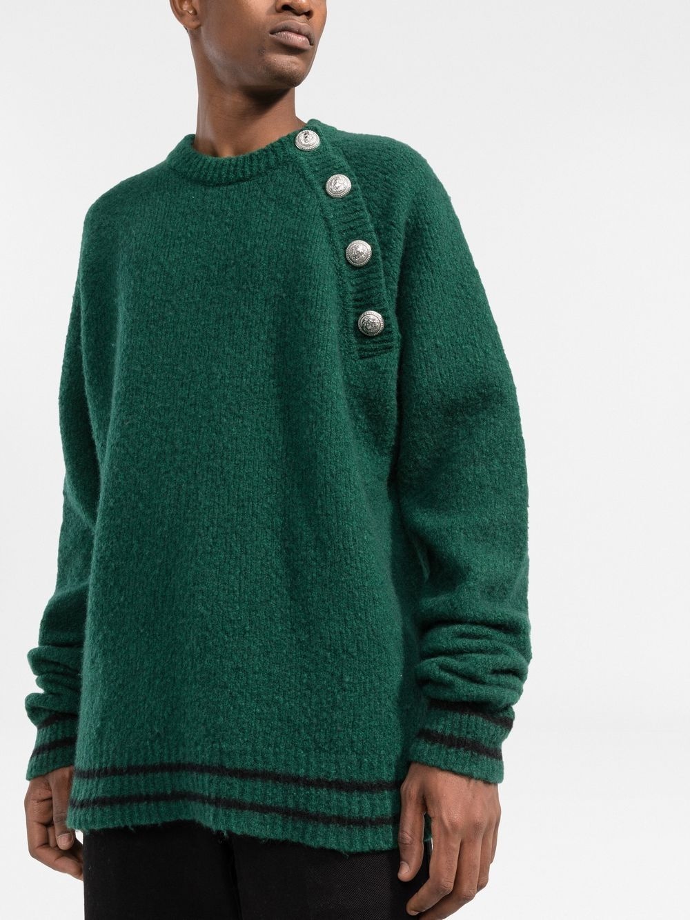 button-embossed knitted jumper - 3