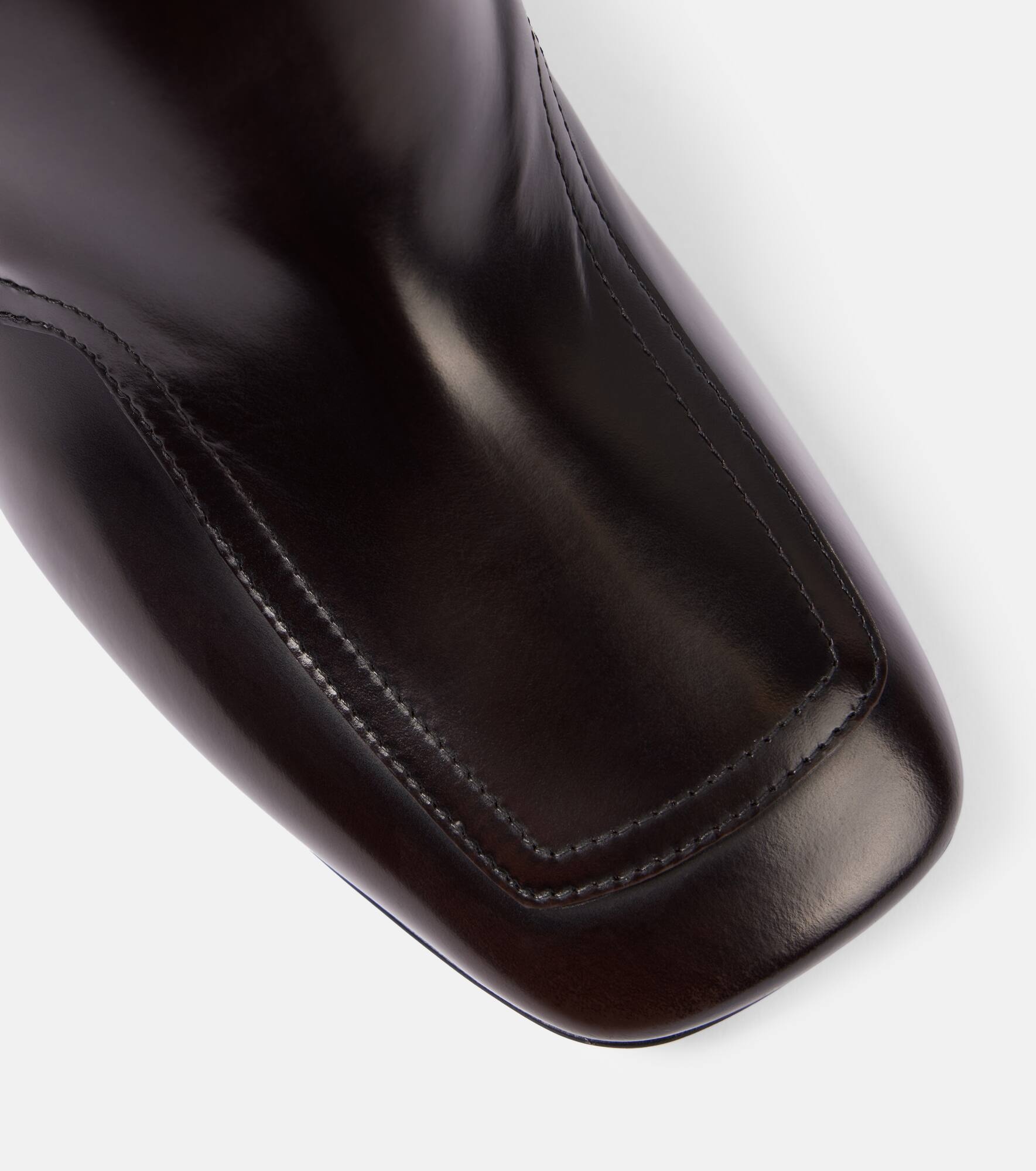 Leather loafer pumps - 5