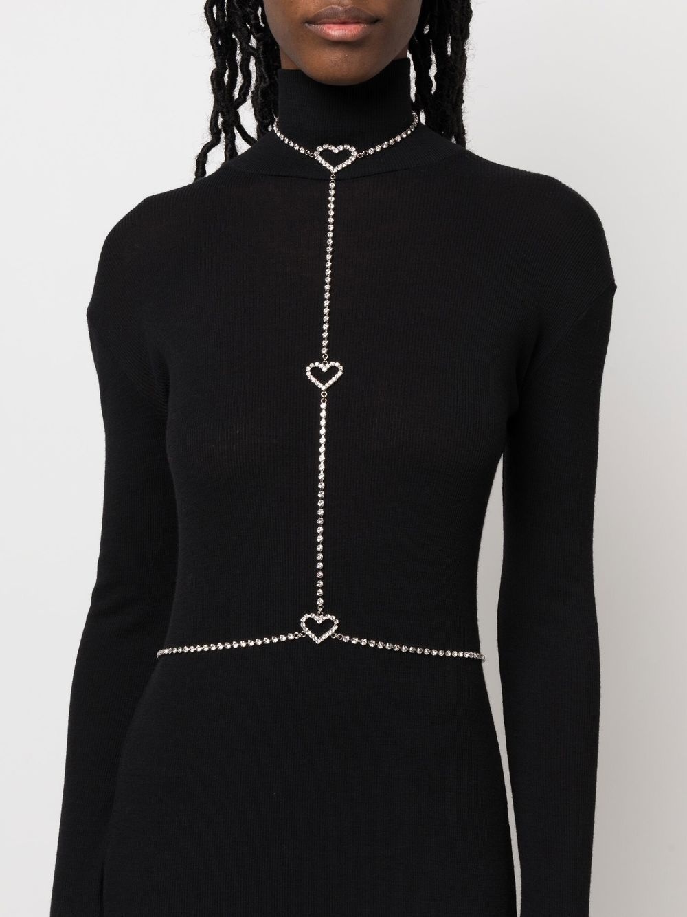 crystal heart body chain - 2