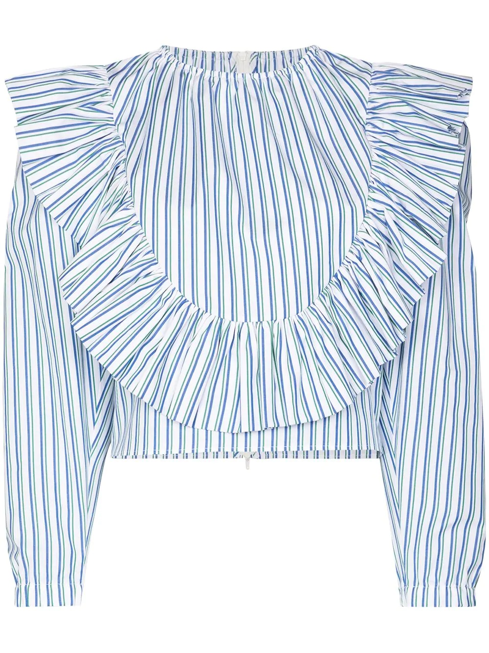 ruffled bib shirt - 1