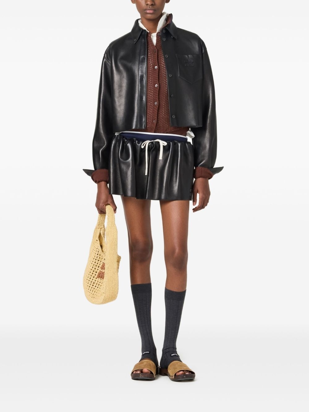 leather shirt jacket - 2