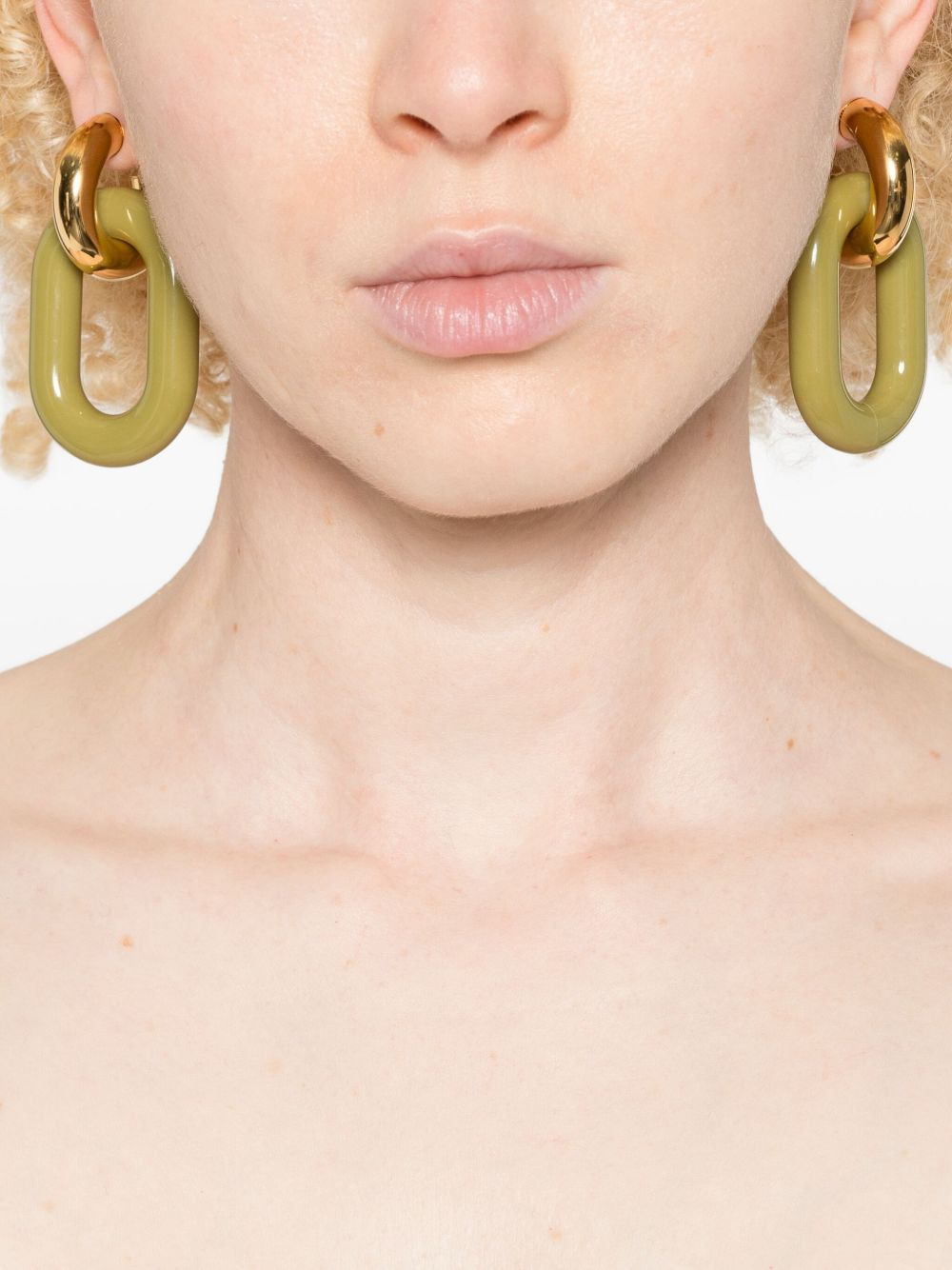 chunky chain-link earrings - 2