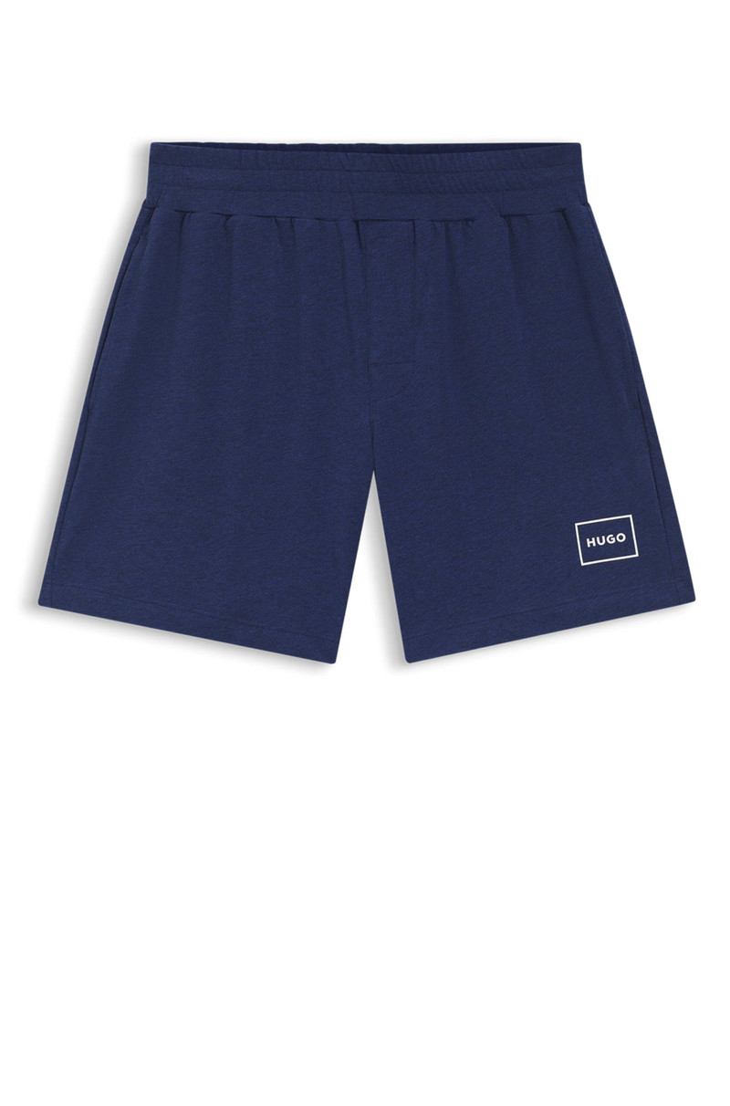 STRAIGHT-LEG SHORTS IN STRETCH COTTON WITH LOGO PRINT 1