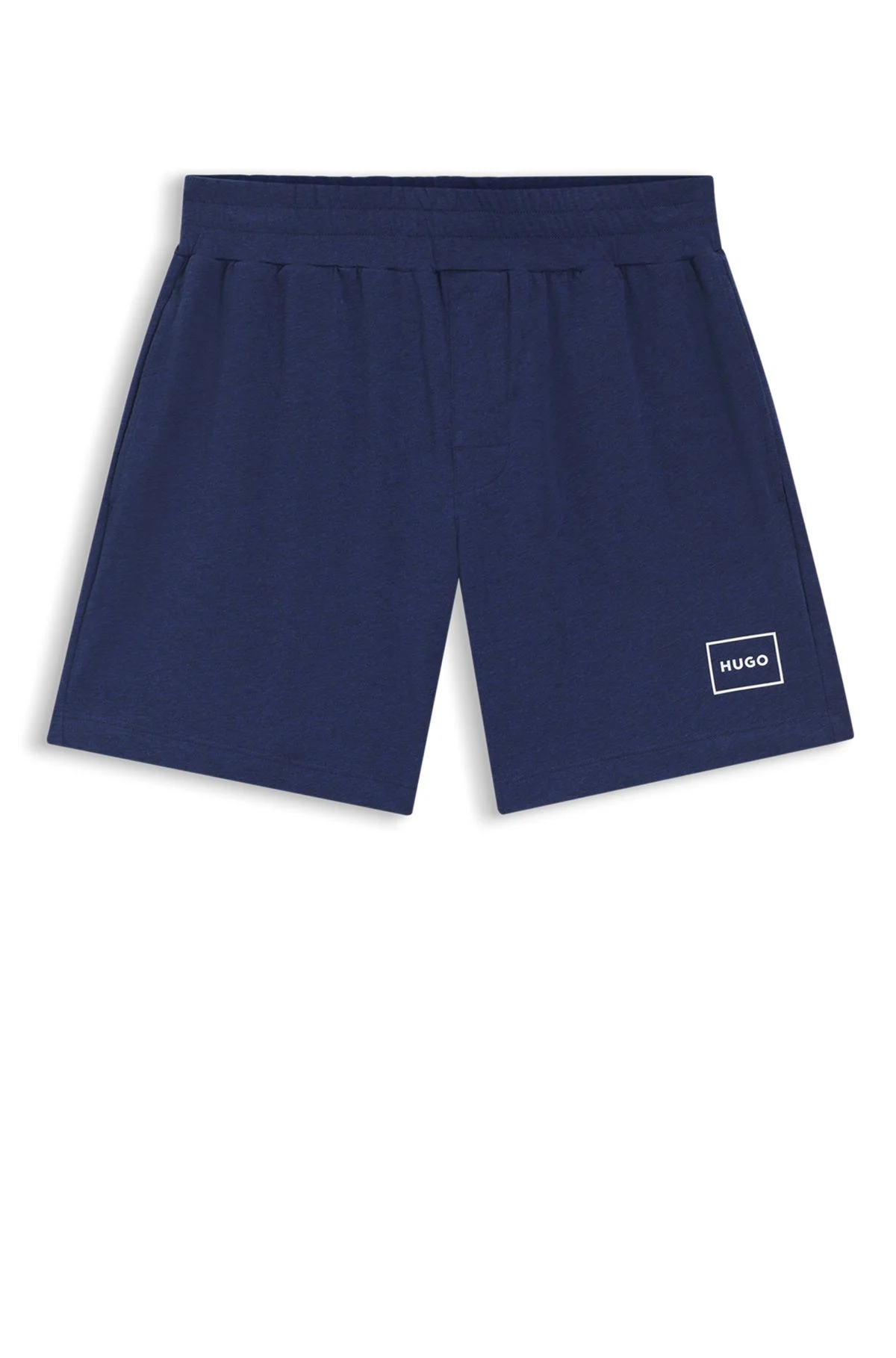 STRAIGHT-LEG SHORTS IN STRETCH COTTON WITH LOGO PRINT - 1