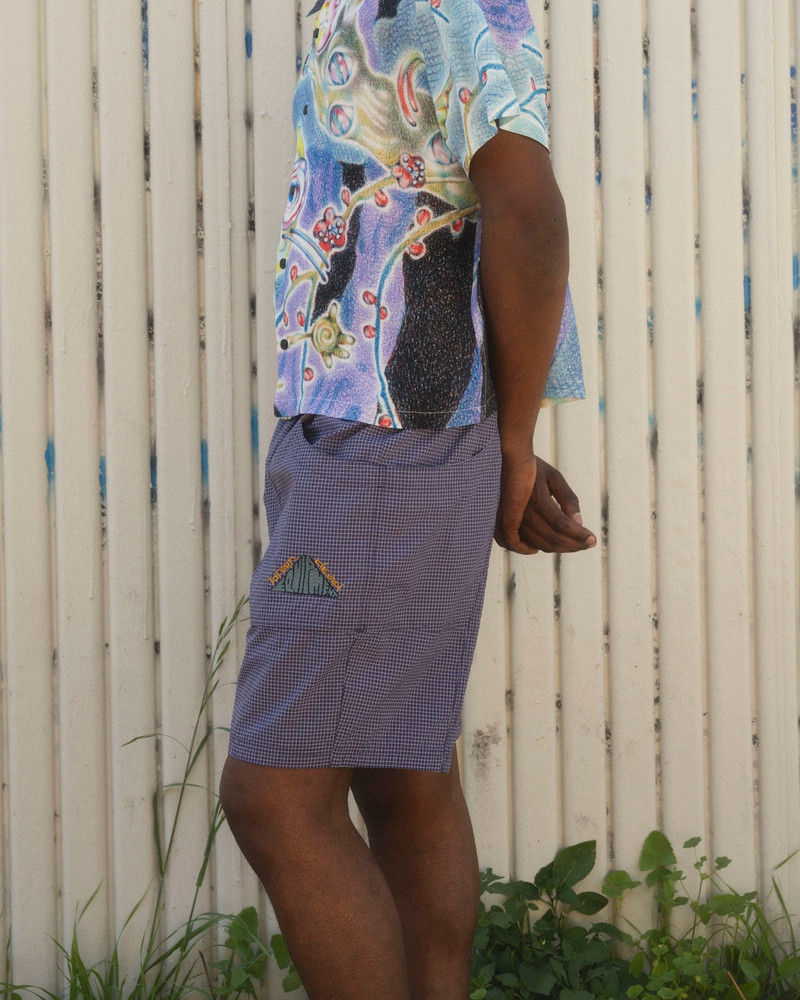 Gridded Ripstop Utility Short - Blueberry 4