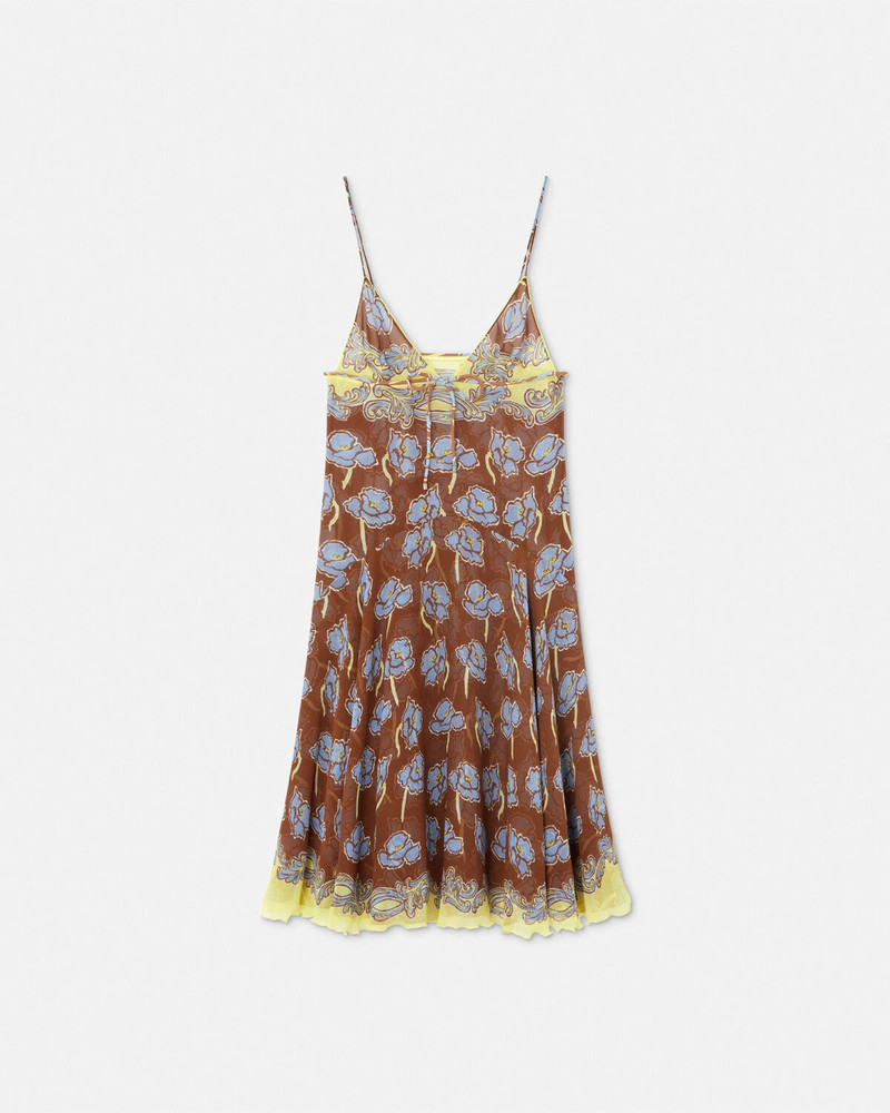 Poppies Foulard Silk Flowy Midi Dress 1