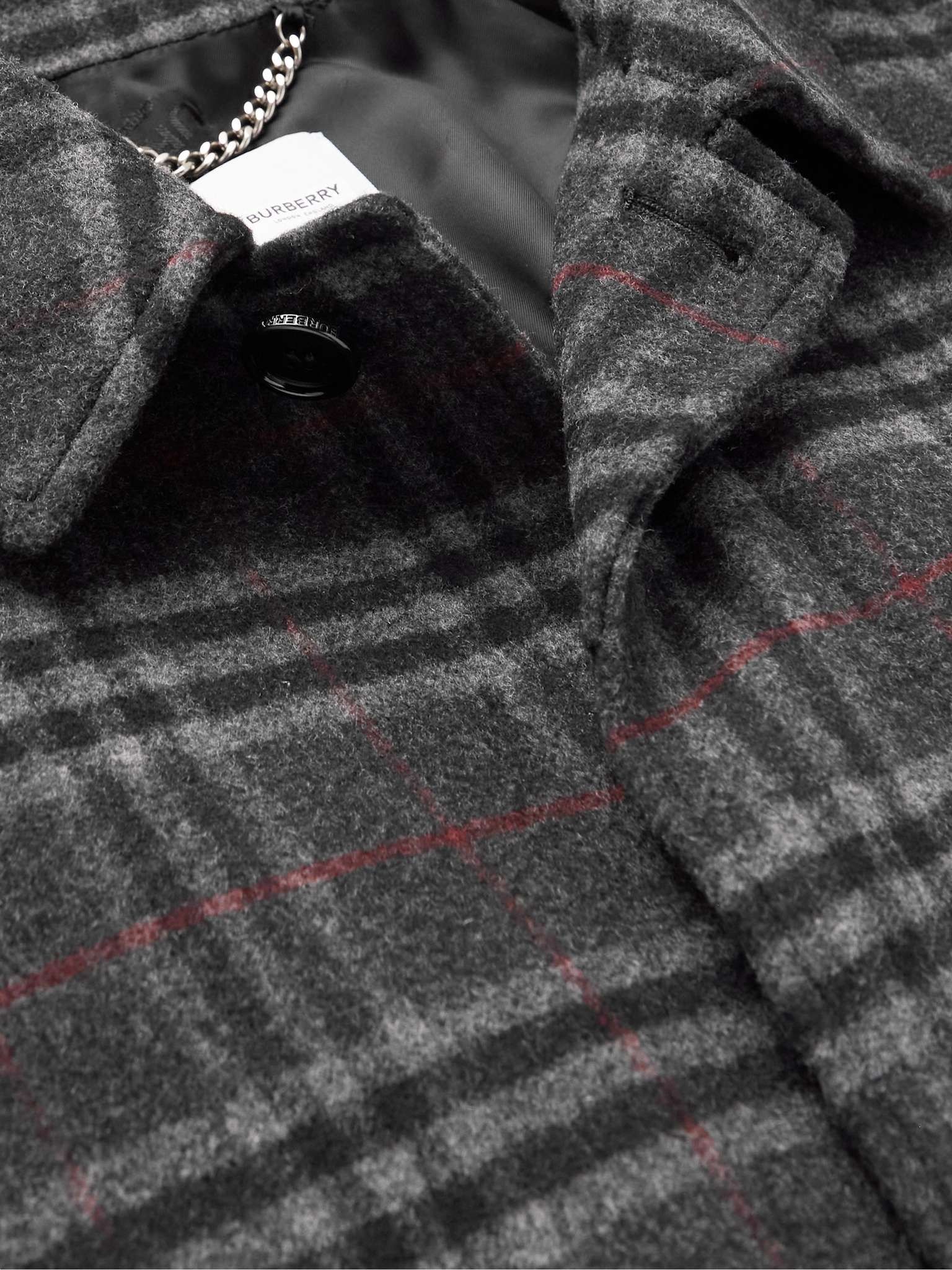 Checked Wool and Cashmere-Blend Coat - 5