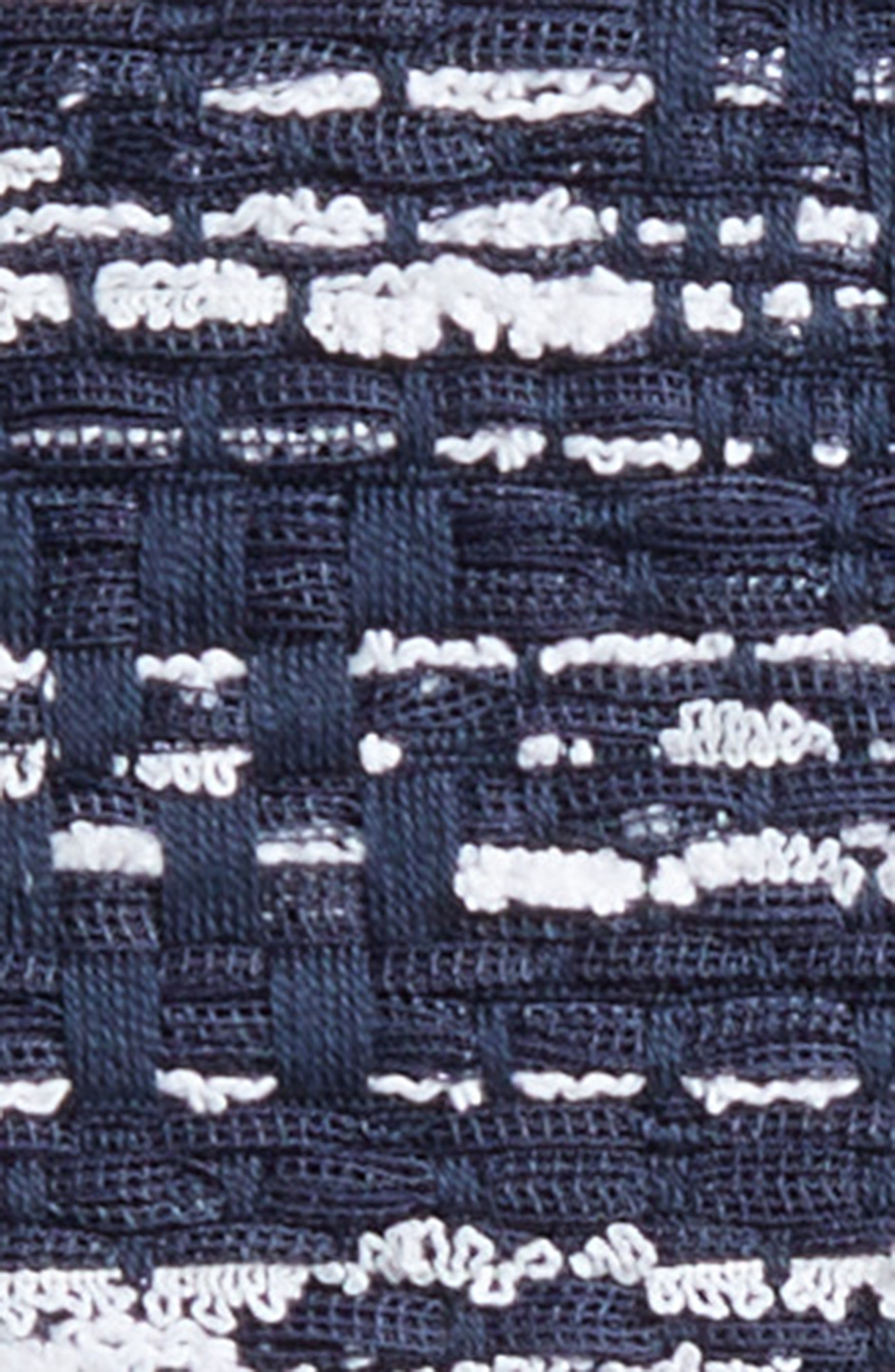 Thom Browne Mèlange Tulle Yarn Tweed Utility Jacket in Navy at Nordstrom - 6