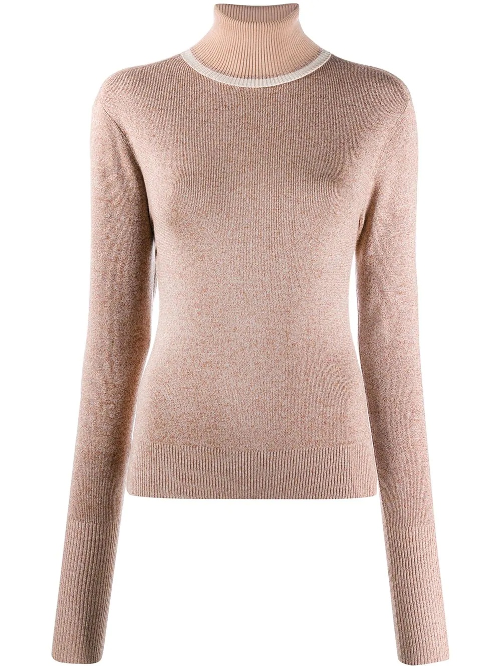 textured roll neck jumper - 1