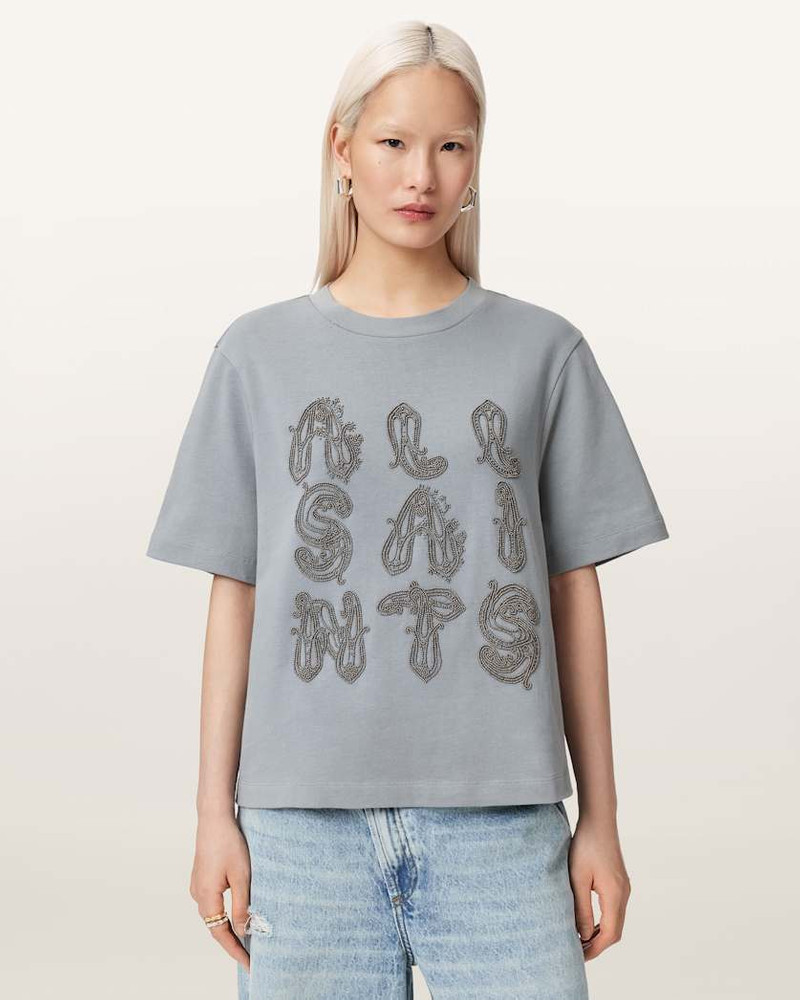 ALLSAINTS ELLA EMBROIDERED LISA BOXY T-SHIRT outlook