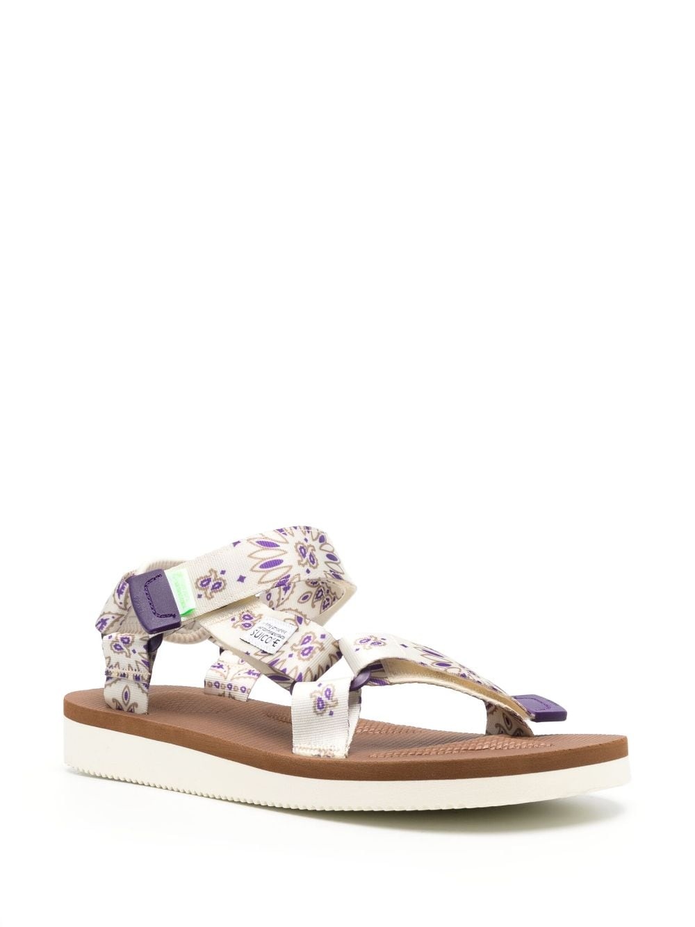 bandana-print touch-strap sandals - 2