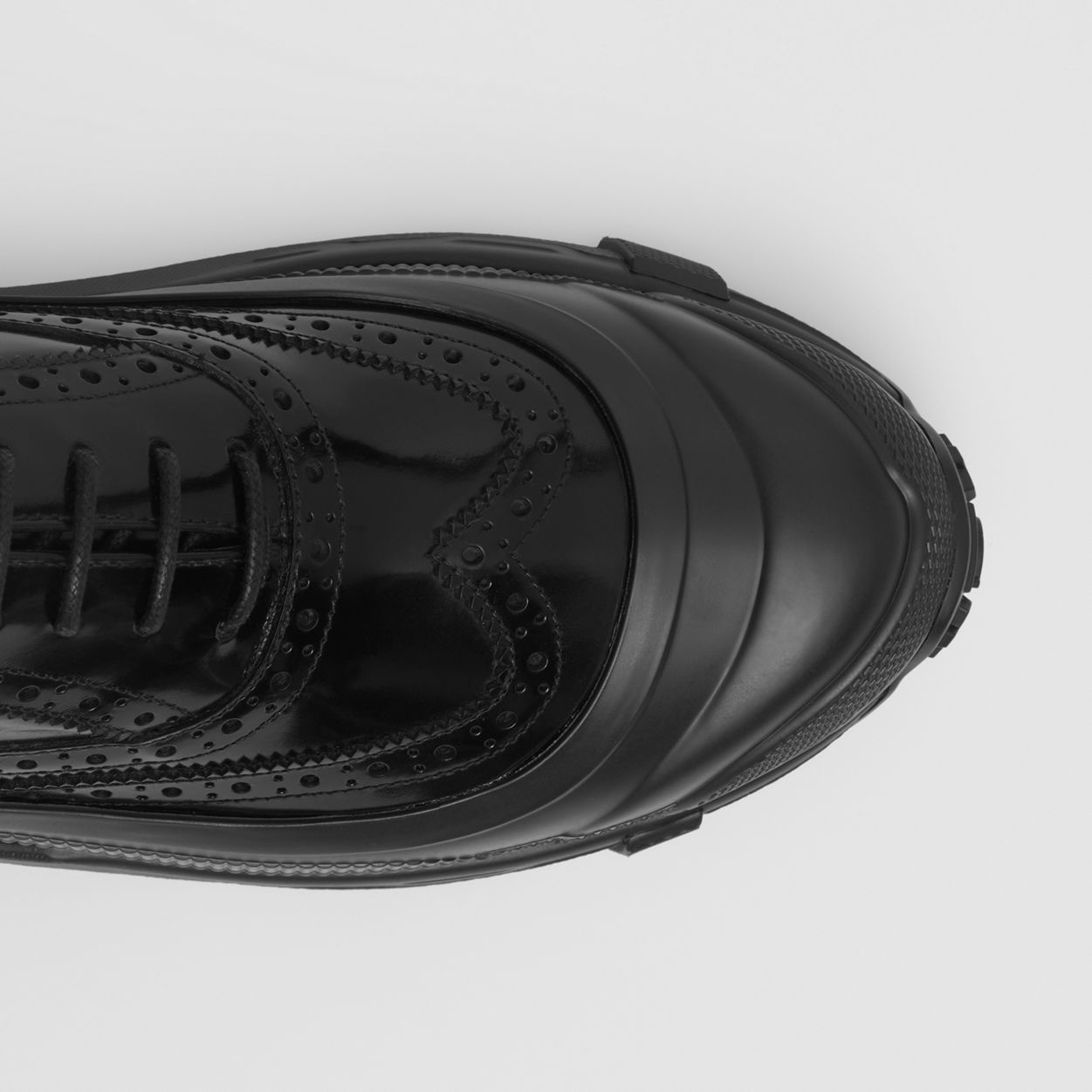 Brogue Detail Leather Sneakers - 2