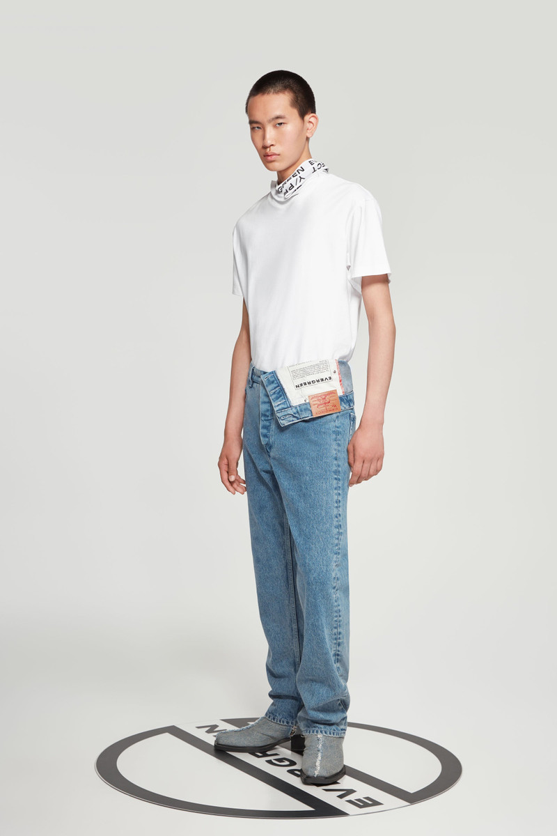 Classic Asymmetric Waist Jeans 10