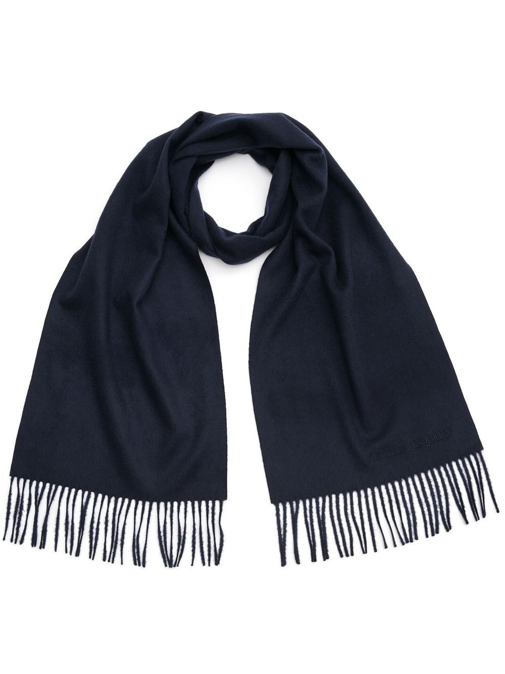 cashmere logo-embroidered scarf - 2