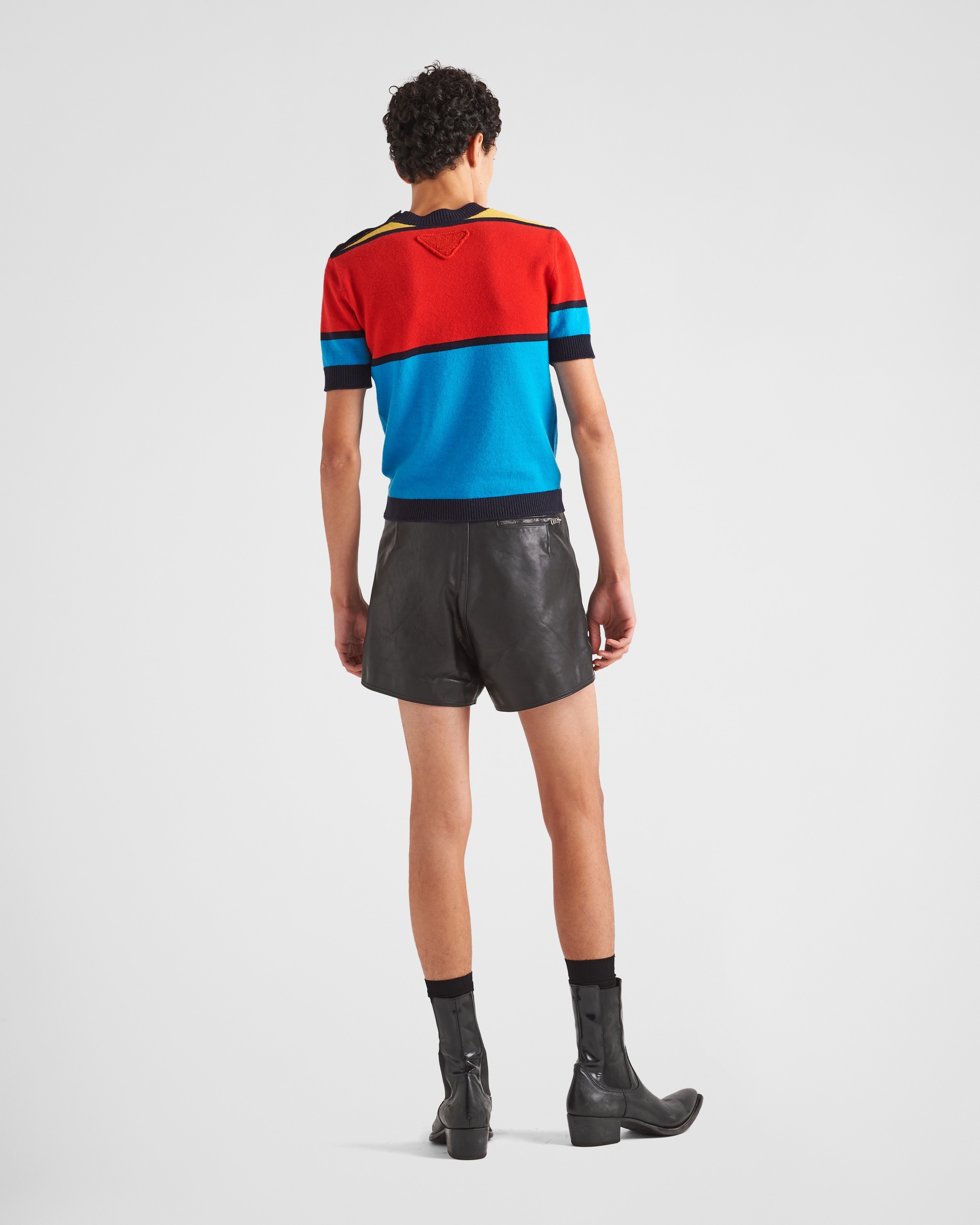 Short-sleeved lambswool sweater - 5