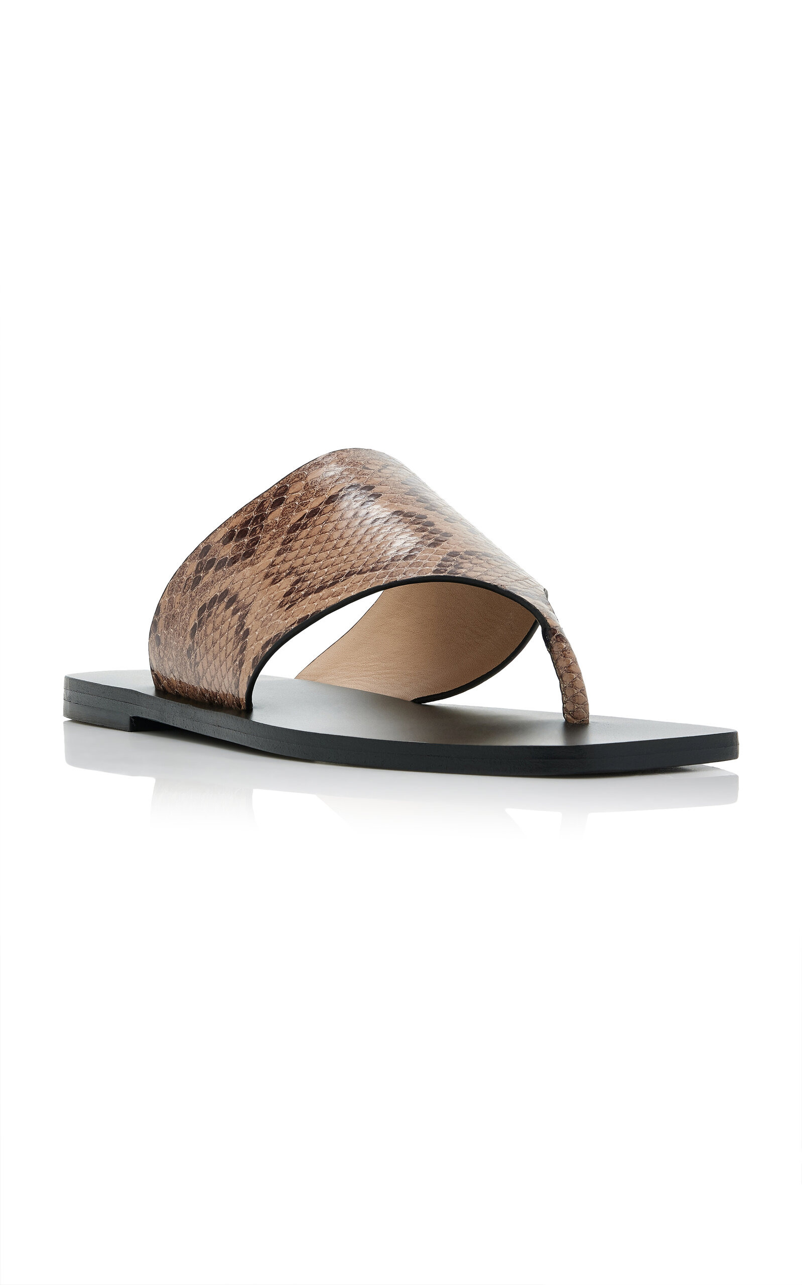 Paton Snake-Effect Leather Sandals animal - 4