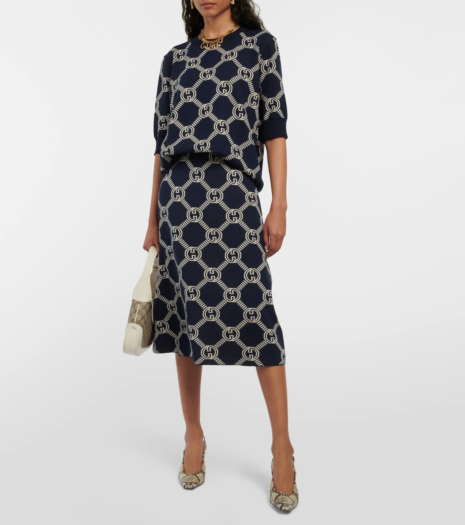 GG jacquard knitted top - 2