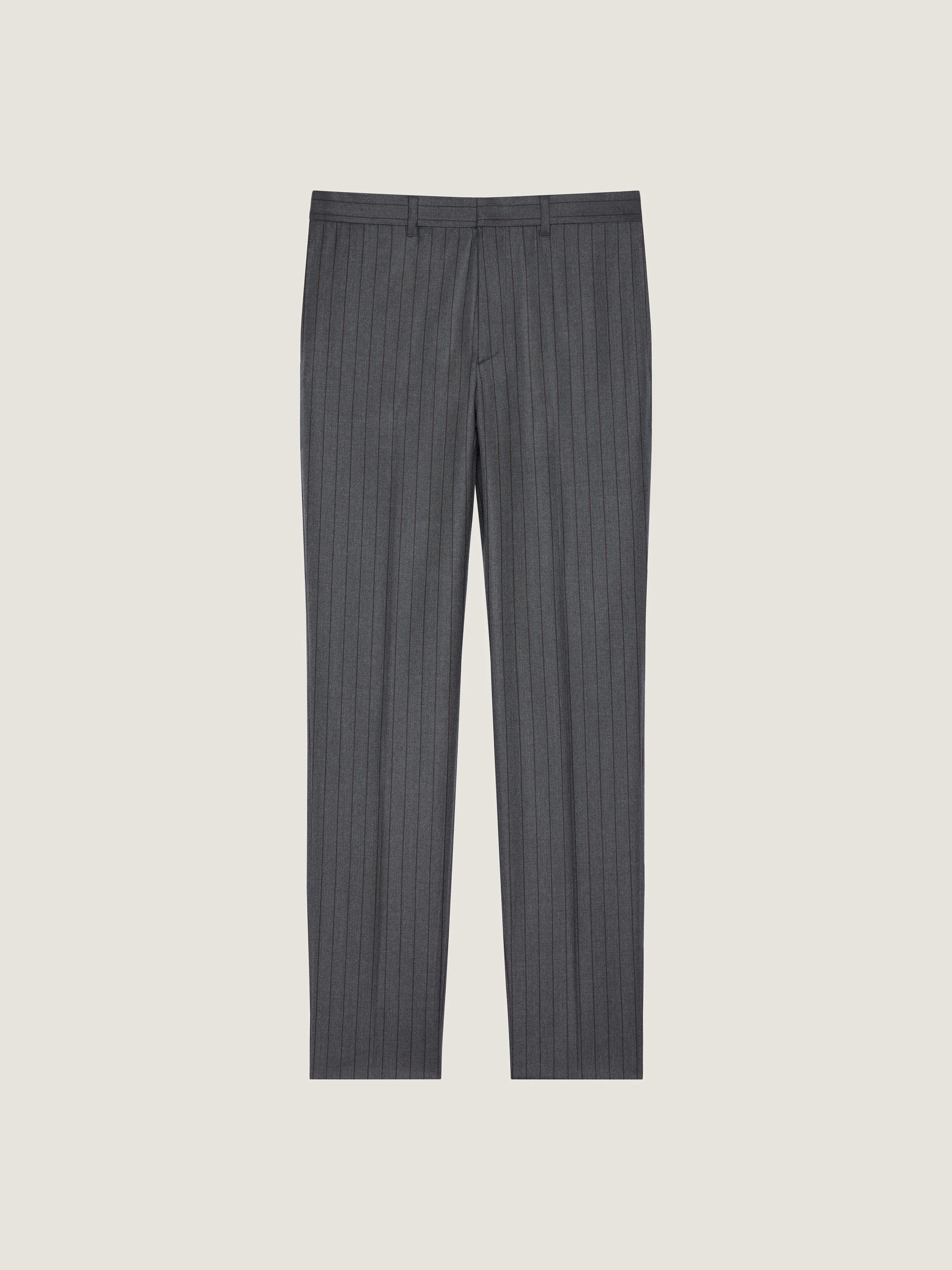 SLIM FIT STRIPED TAILORED PANTS IN WOOL - 1