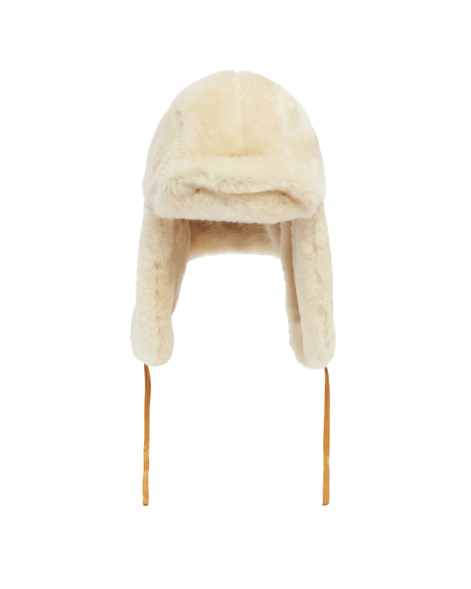 White Faux Fur Hat - 1