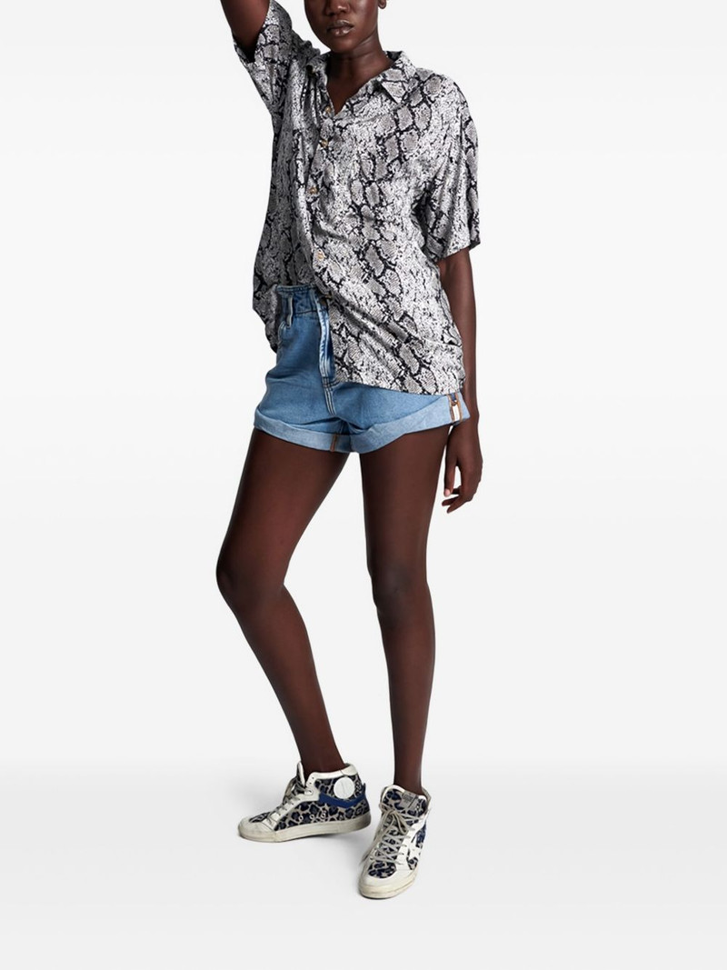 ONE TEASPOON snake-print short-sleeve shirt outlook