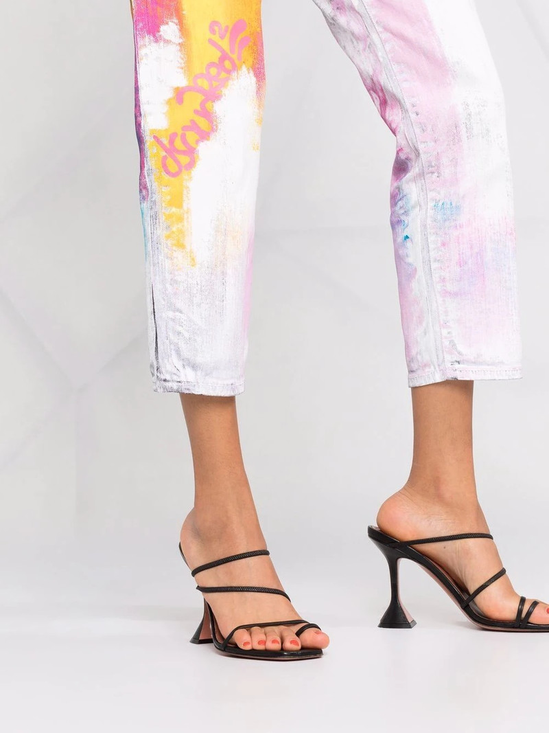 paint splatter detail cropped trousers 3