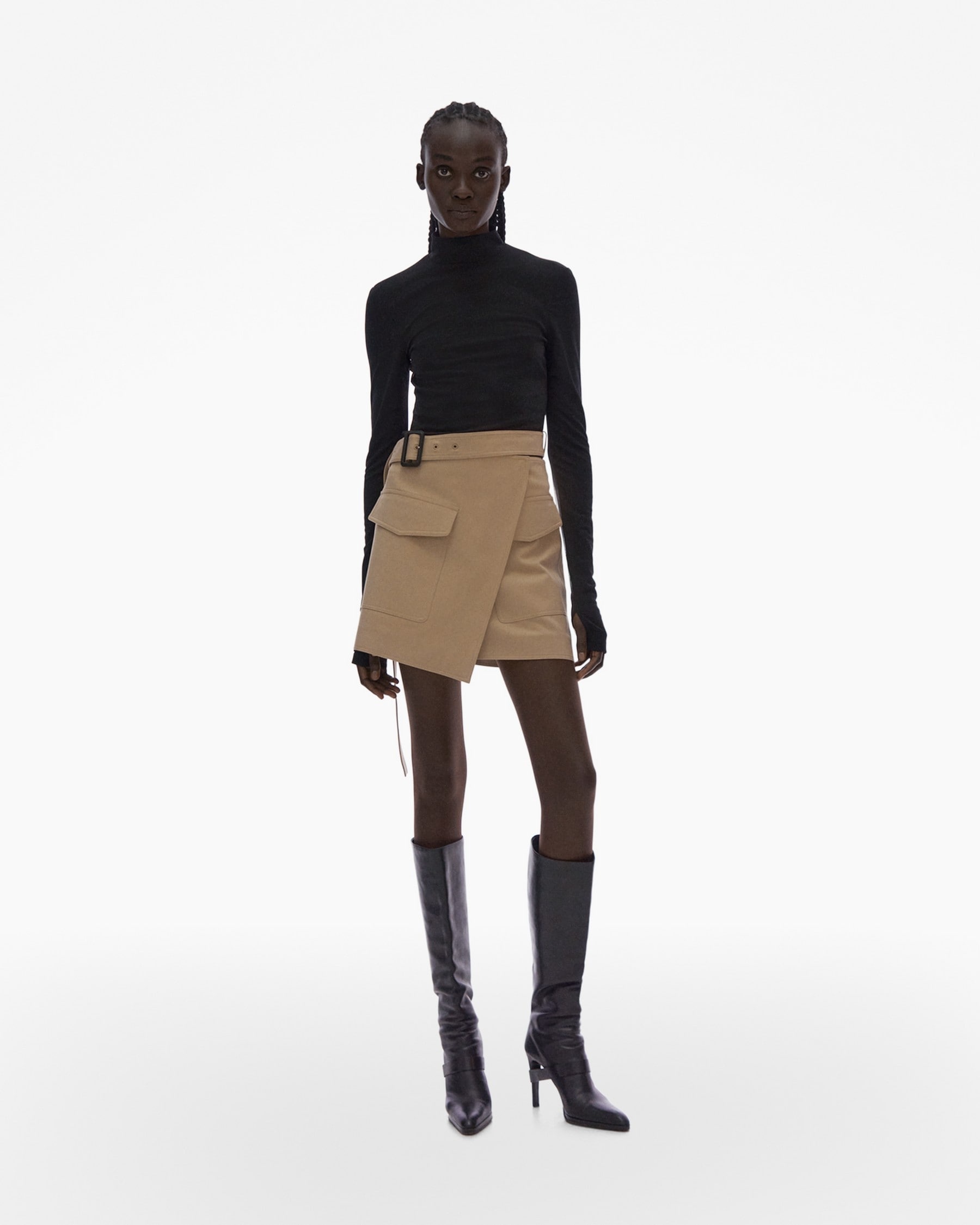 TRENCH WRAP SKIRT - 2
